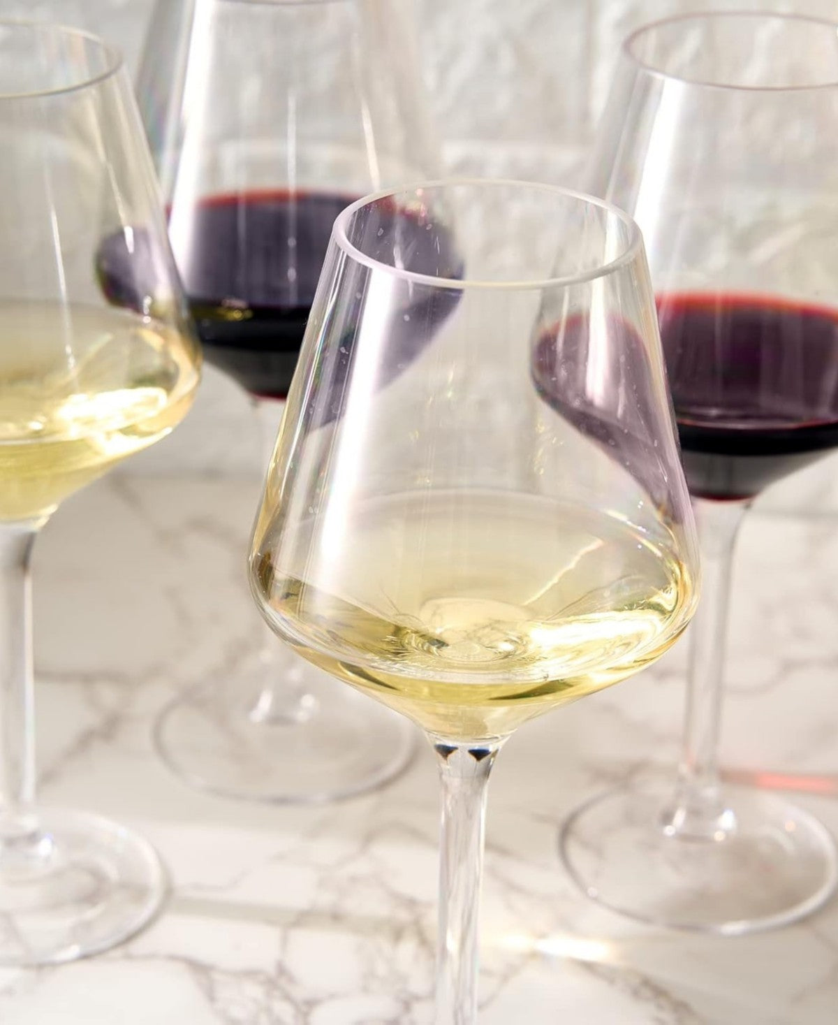 Unbreakable Acrylic Stemmed Wine Glasses Set of 4
