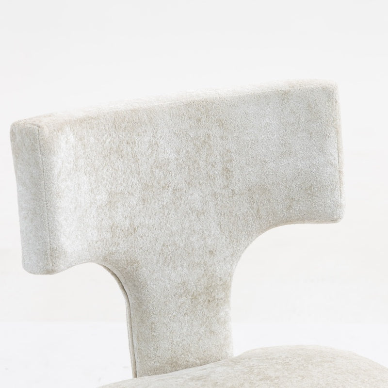 Upholstered T-Back Dining Chairs, Set of 2