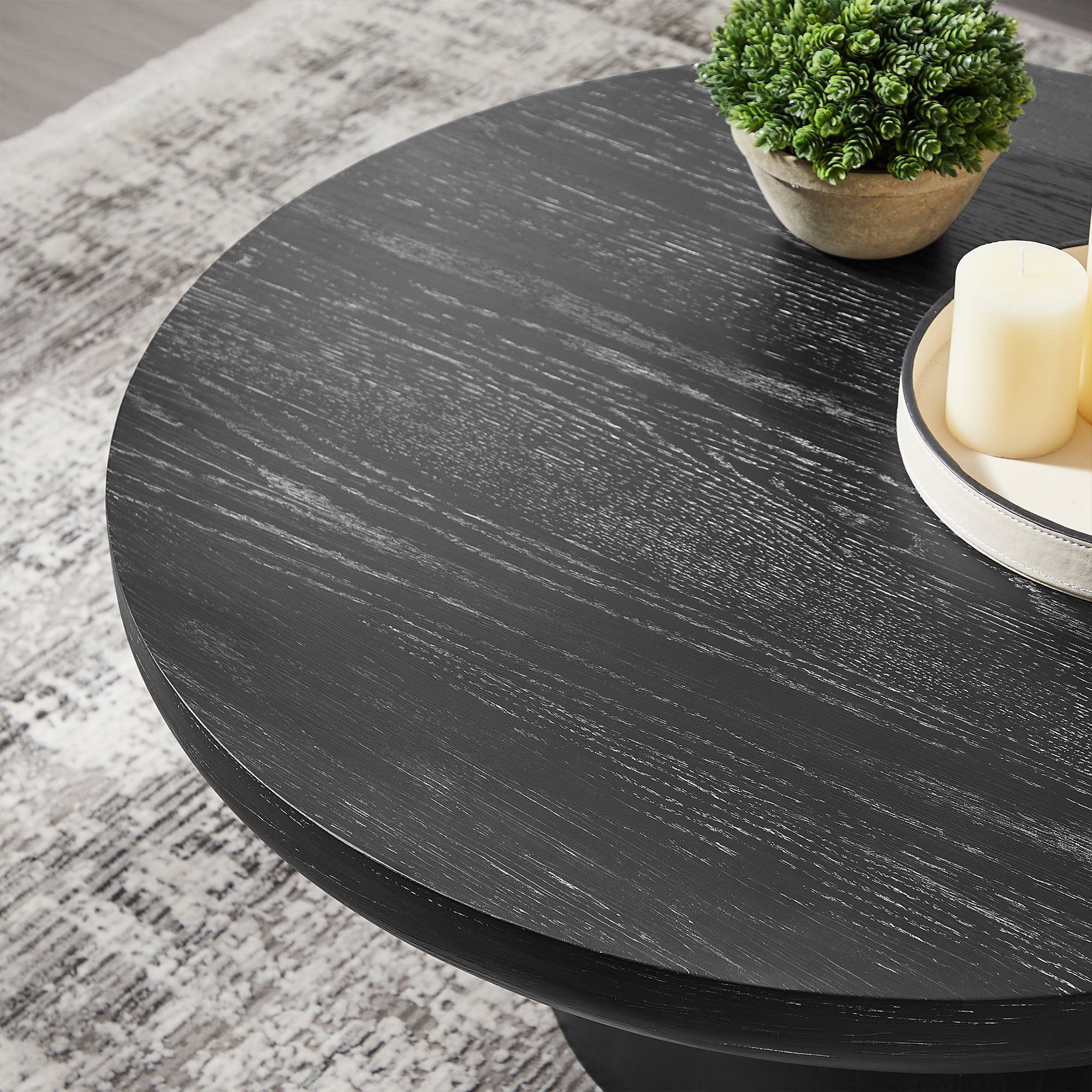Round Pedestal Coffee Table