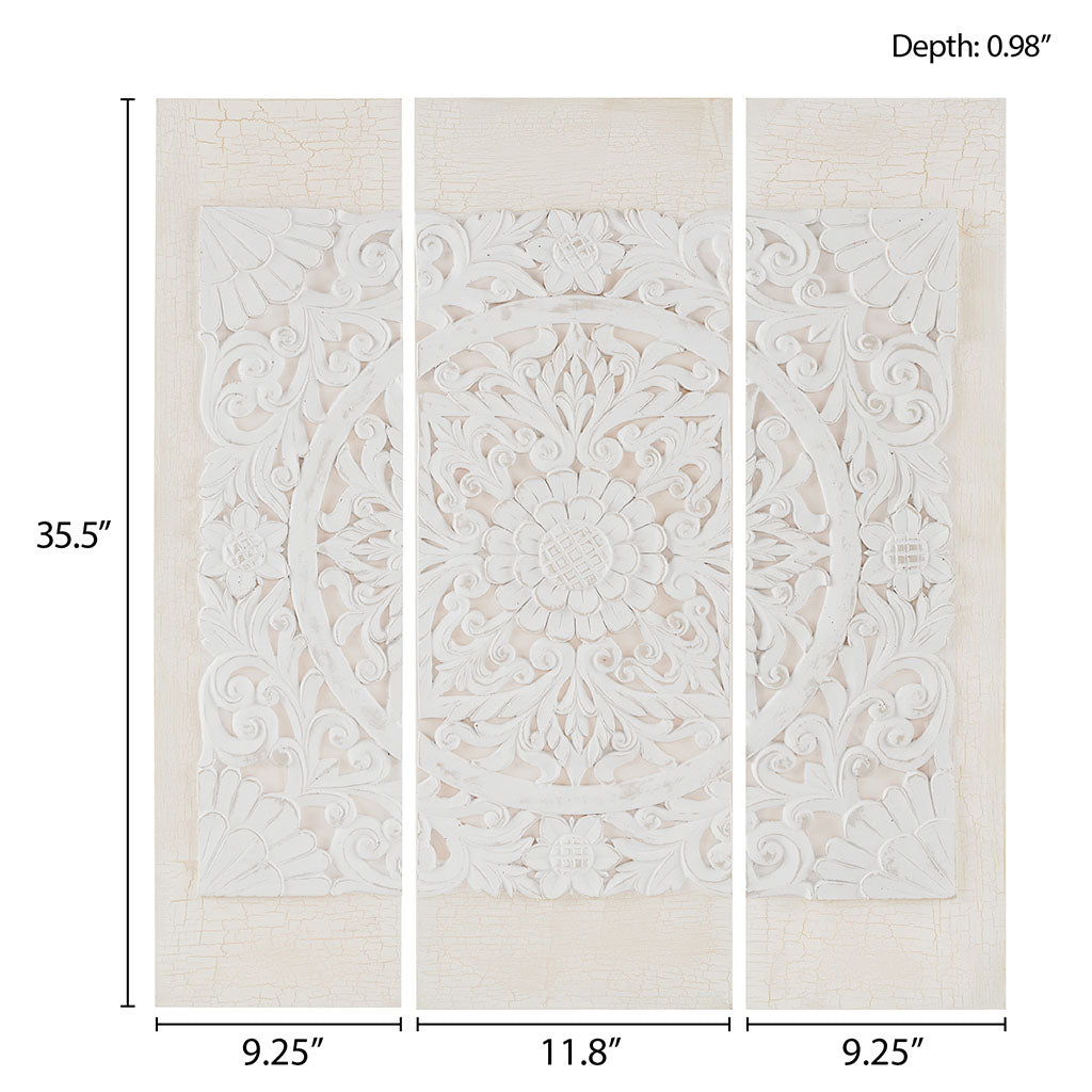 3-Piece Dimensional Resin Canvas Wall Art Set