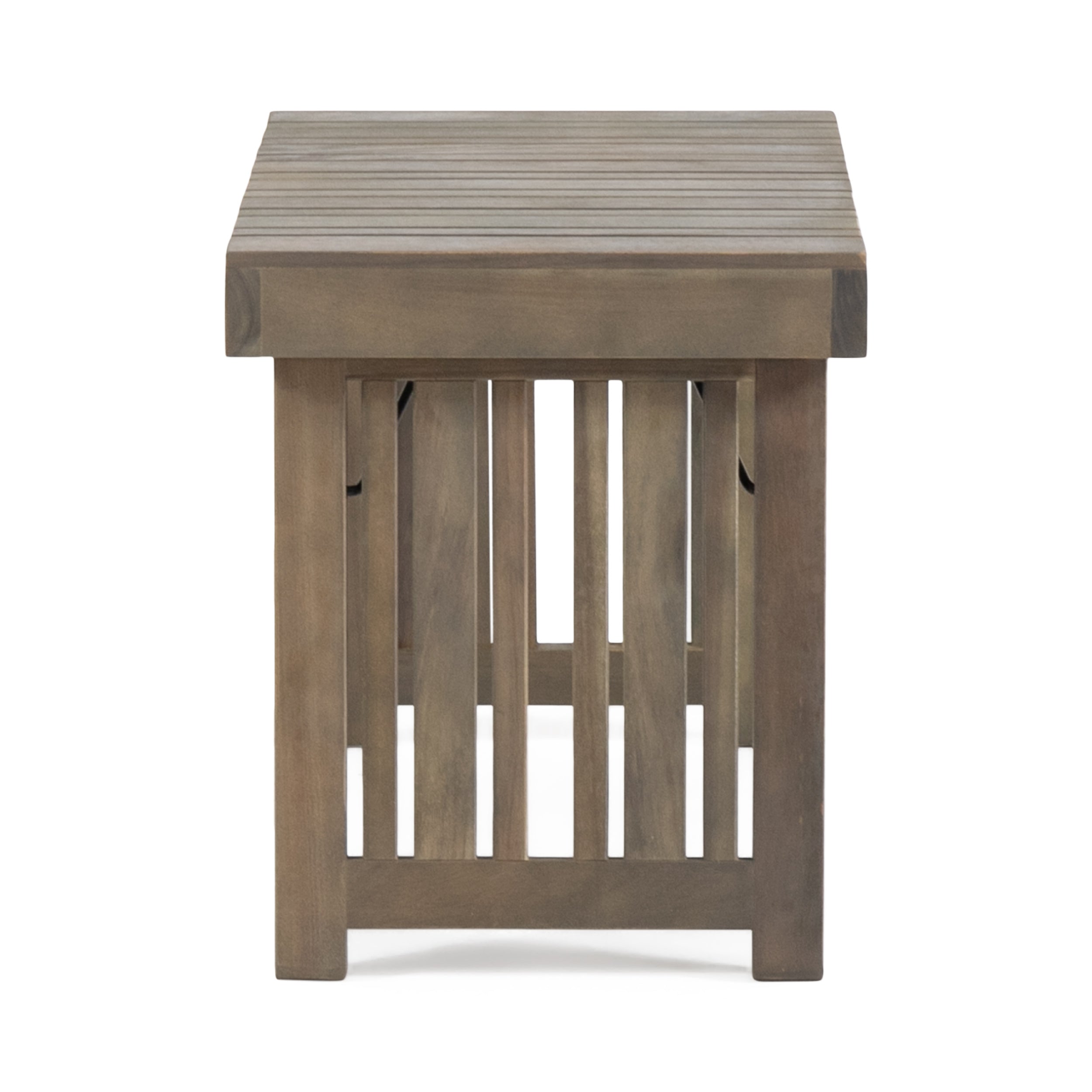 Kyoto Outdoor Foldable Side Table with Slat Design