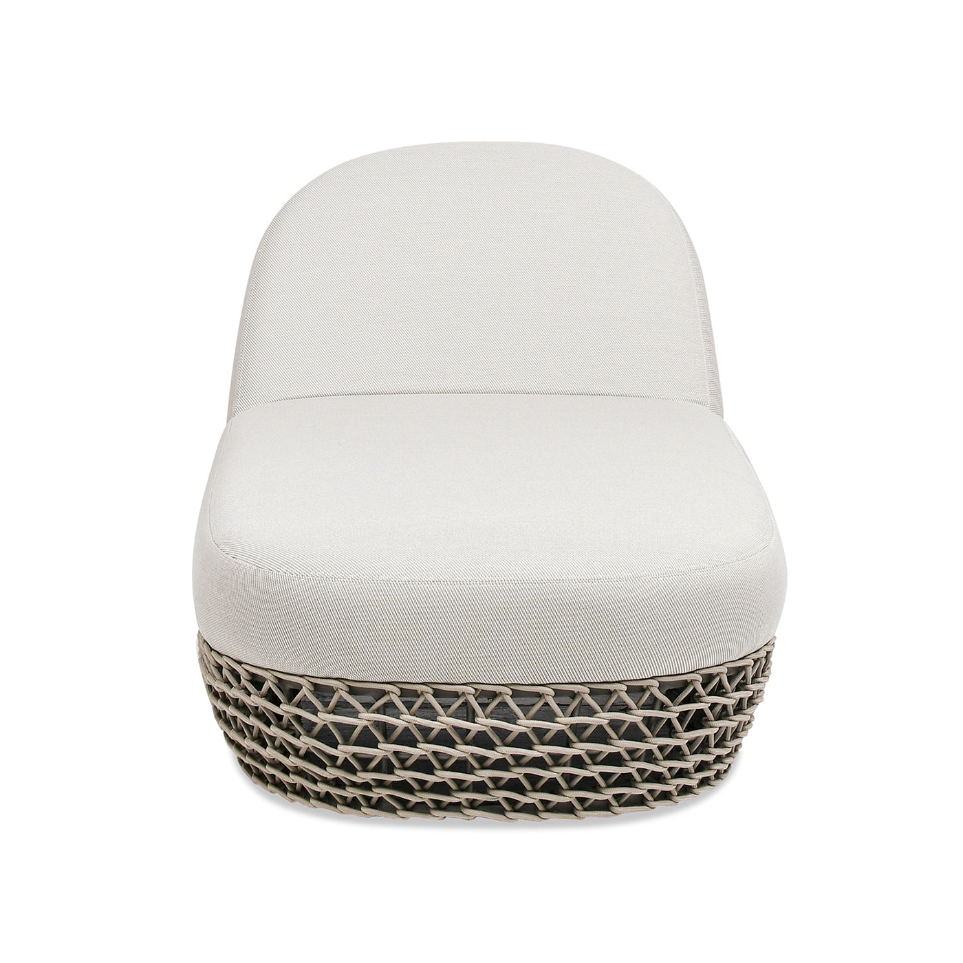 Willow Wicker Upholstered Patio Lounger