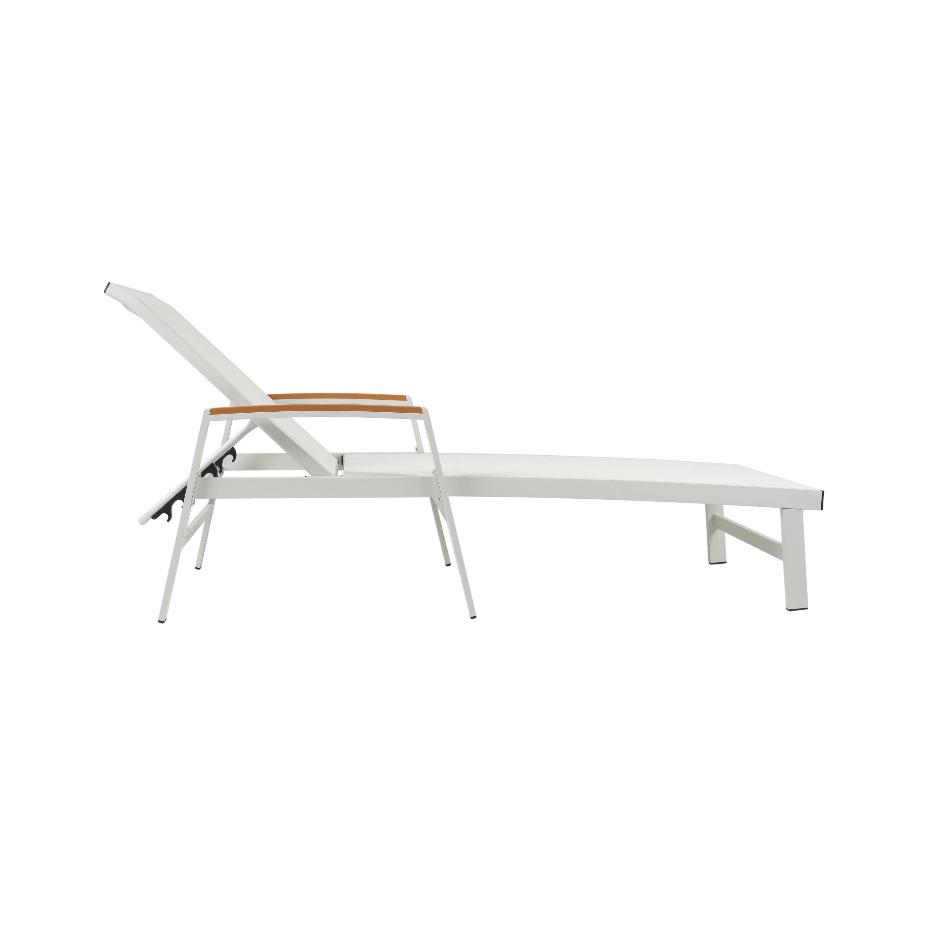 Wavellite Outdoor Chaise Lounges with Aluminum Frame and Mesh Seating