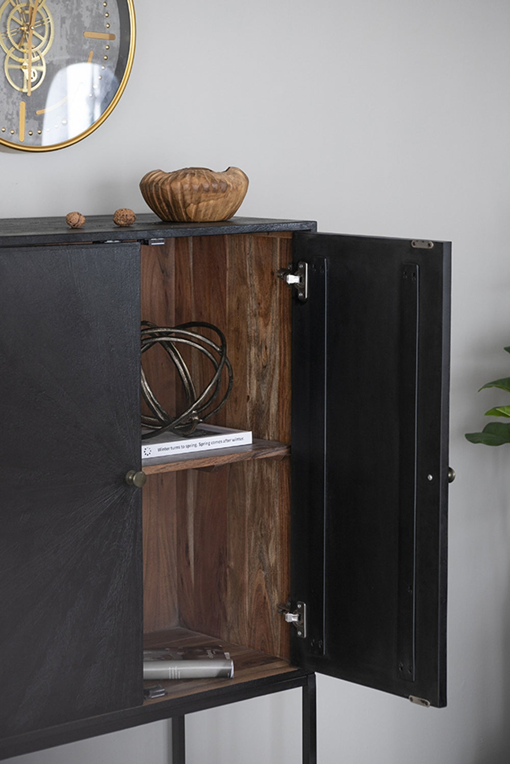 Minimalist Black Cabinet