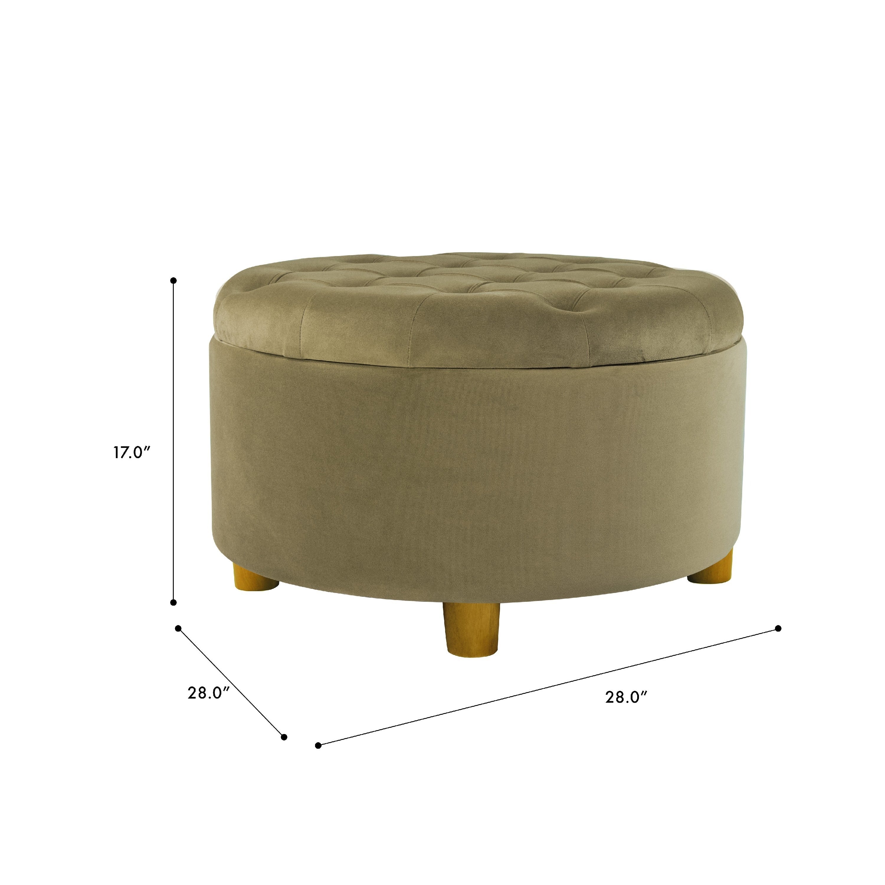 Jo 28" Round Storage Ottoman