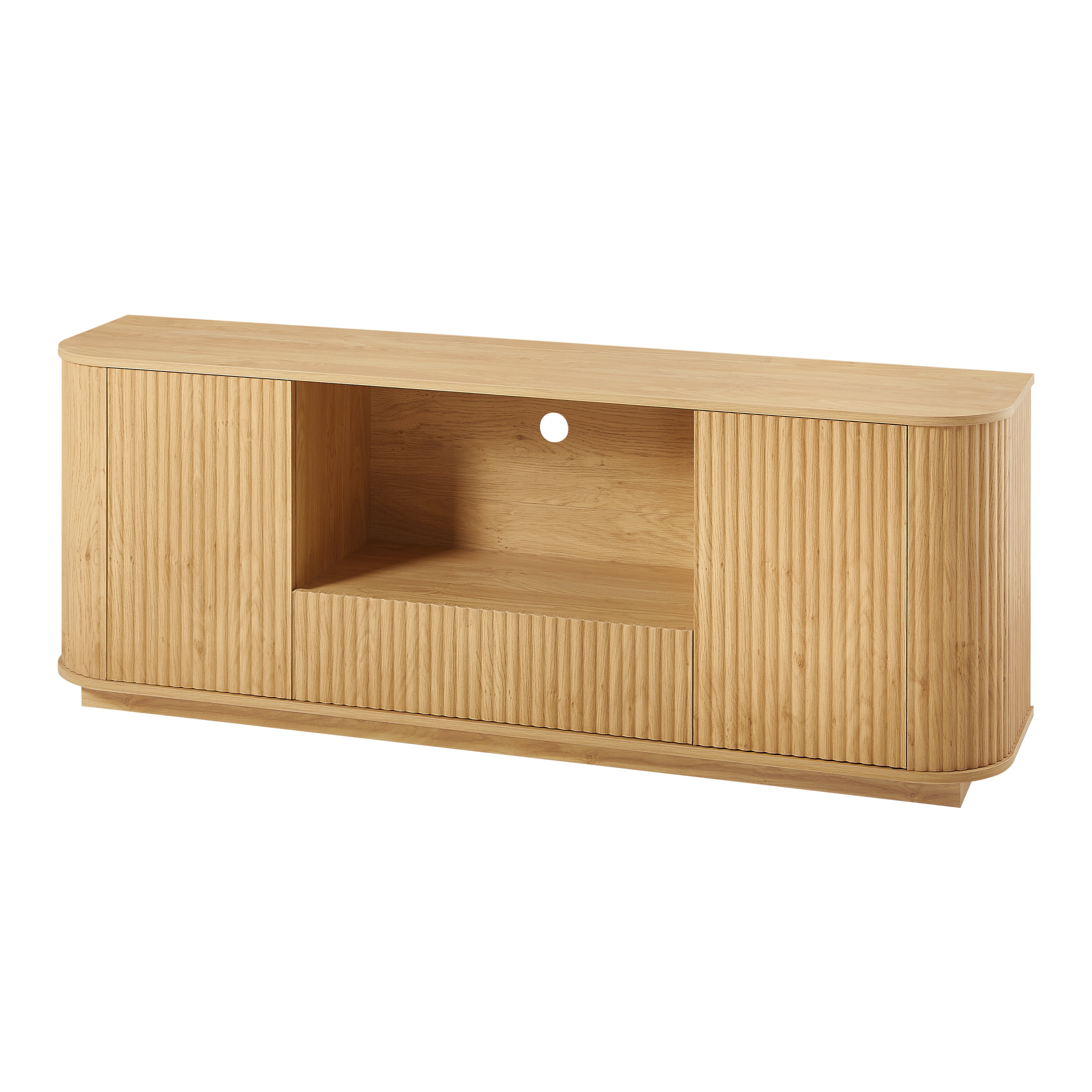 Modern Wavy TV Stand Rounded Sideboard