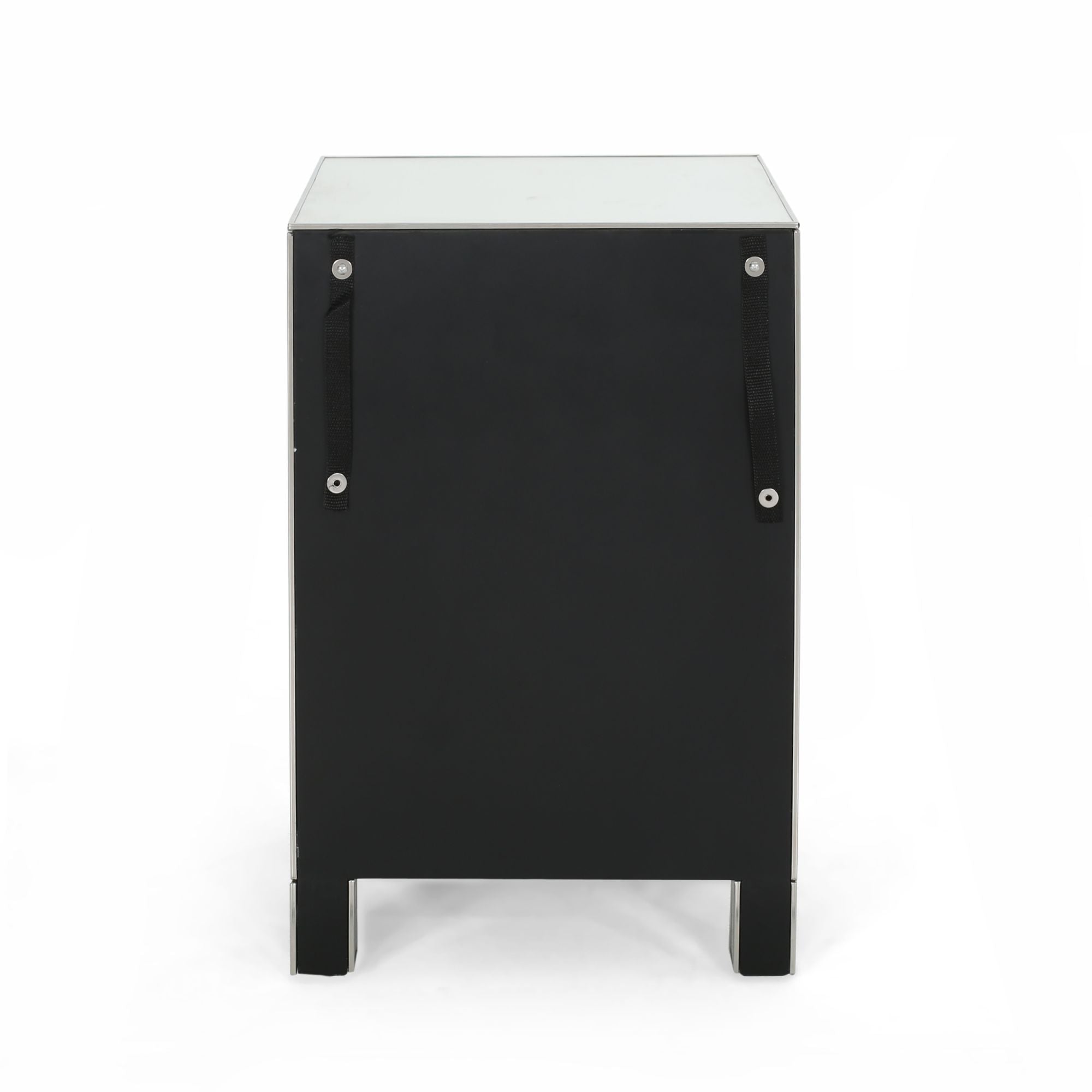 Side Table with 3 Drawers and Mirrored Design