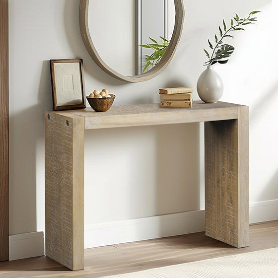 Solid Wood Waterfall Console Table