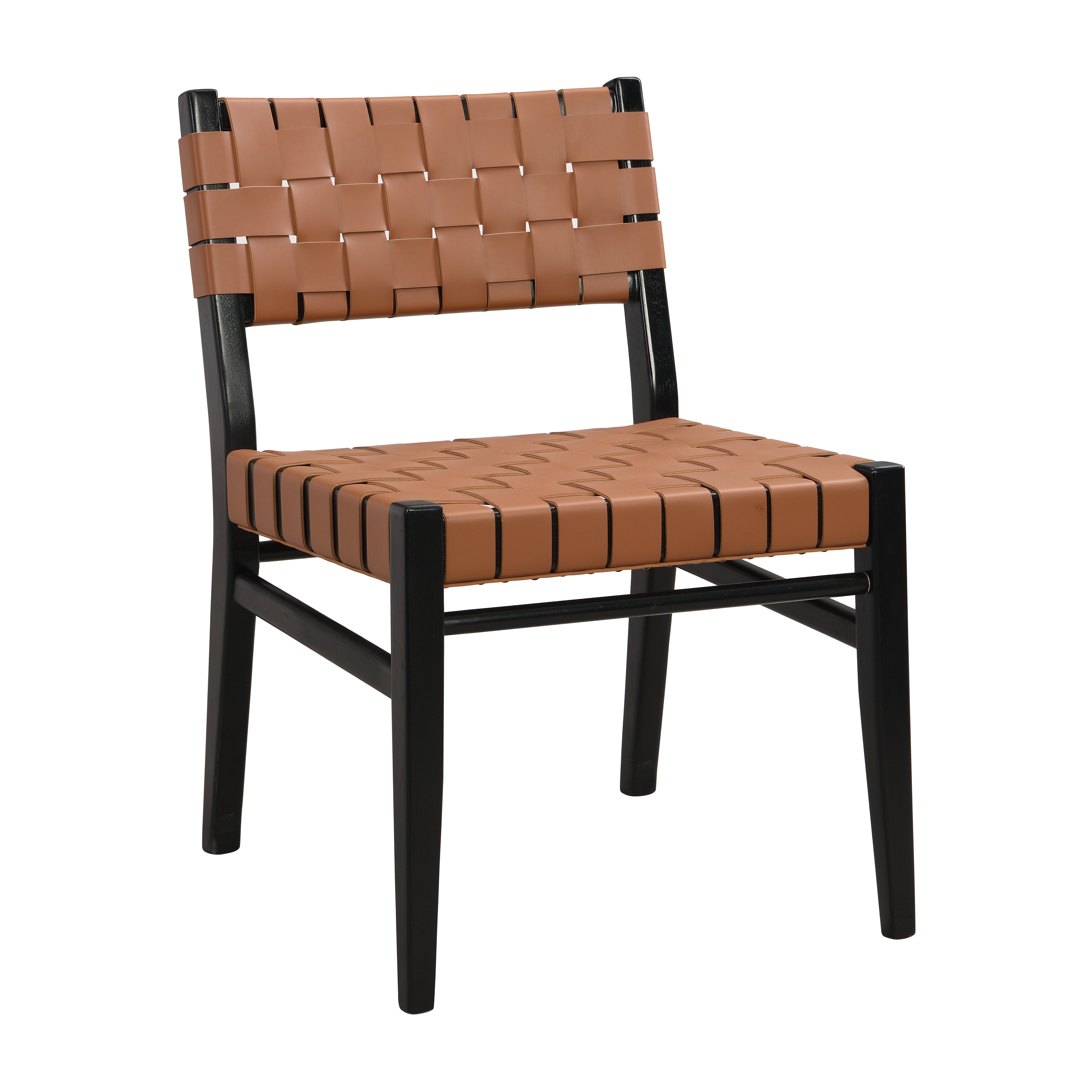 Woven Leather-Look Dining Chair, Set of 2