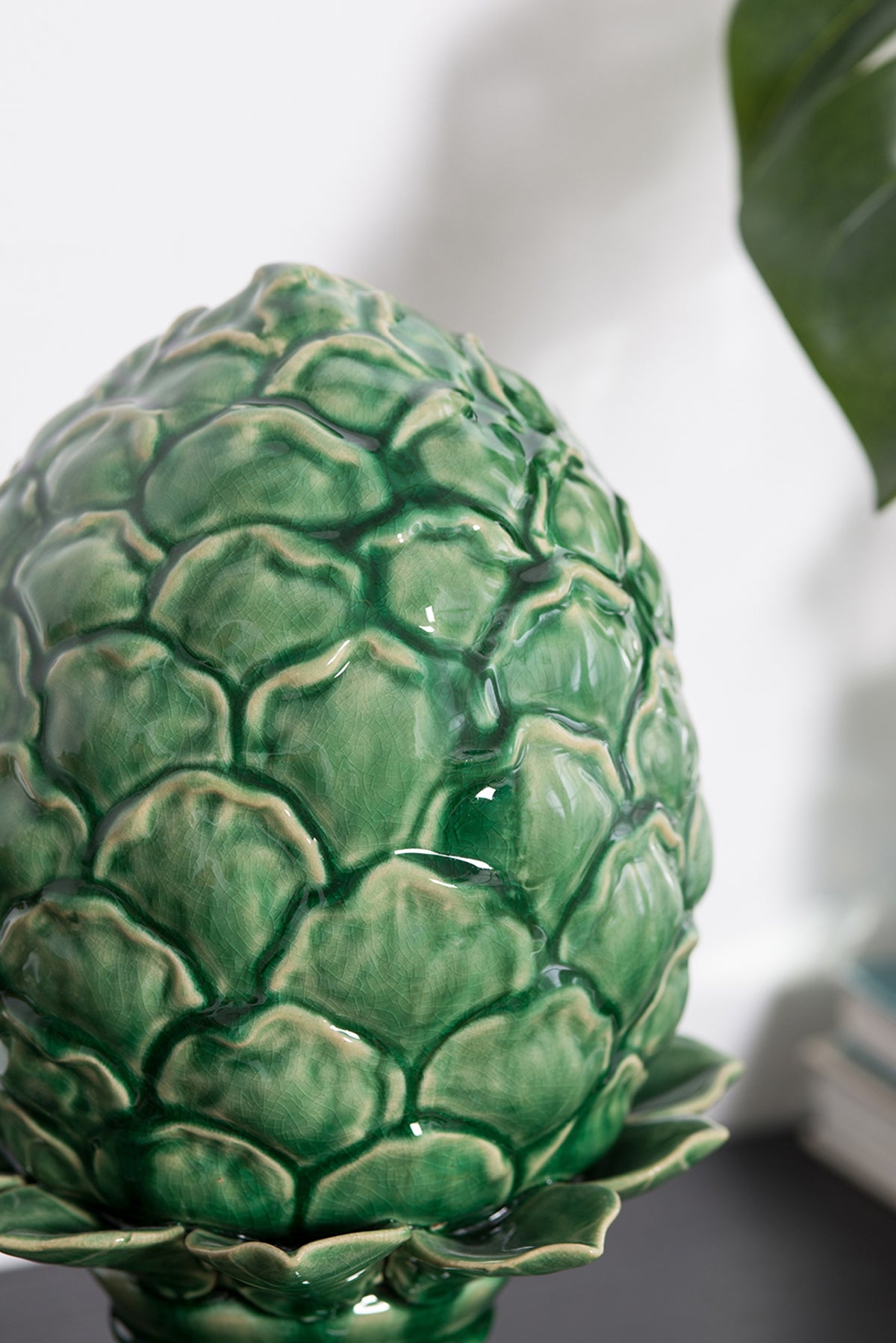 Helsa Ceramic Blooming Artichoke Accent