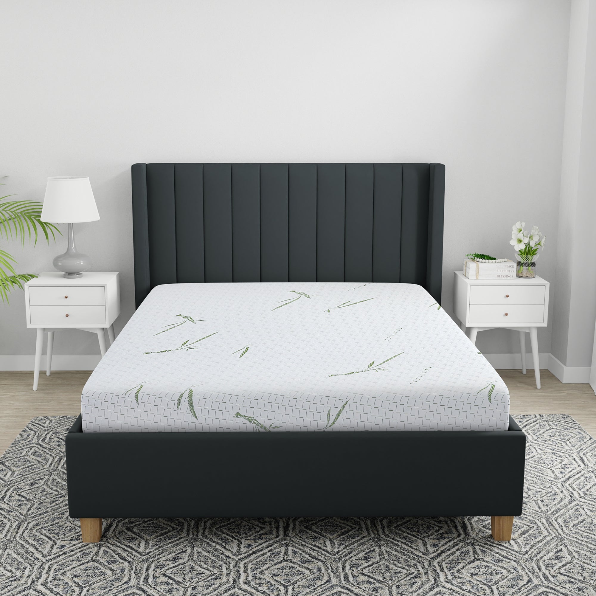 Restonic Biopedic Naturals 8-Inch Dual Layer Memory Foam Mattress with Bamboo Infused Cover