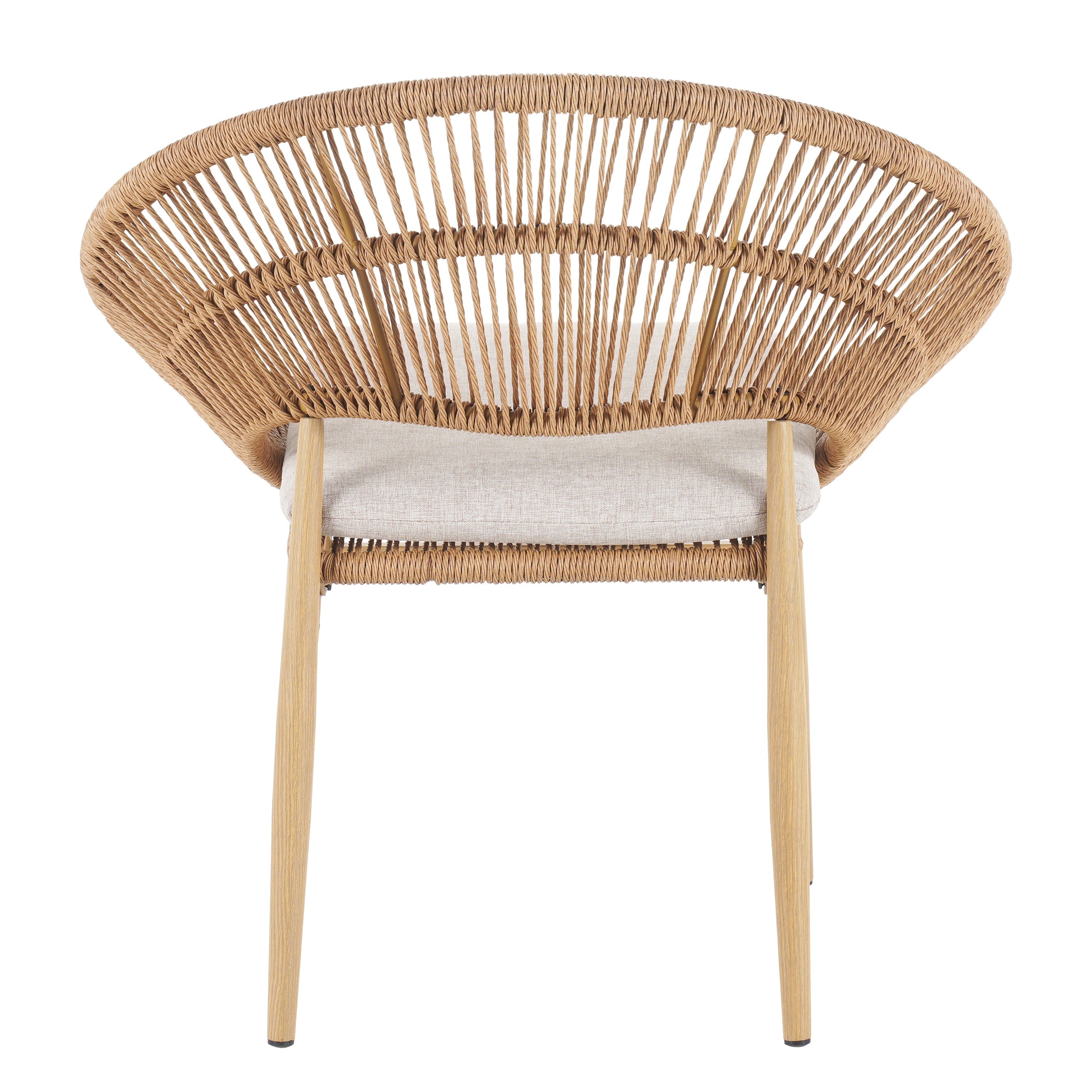Cyril Outdoor Wicker Papasan Style Dining Chair, Set of 2