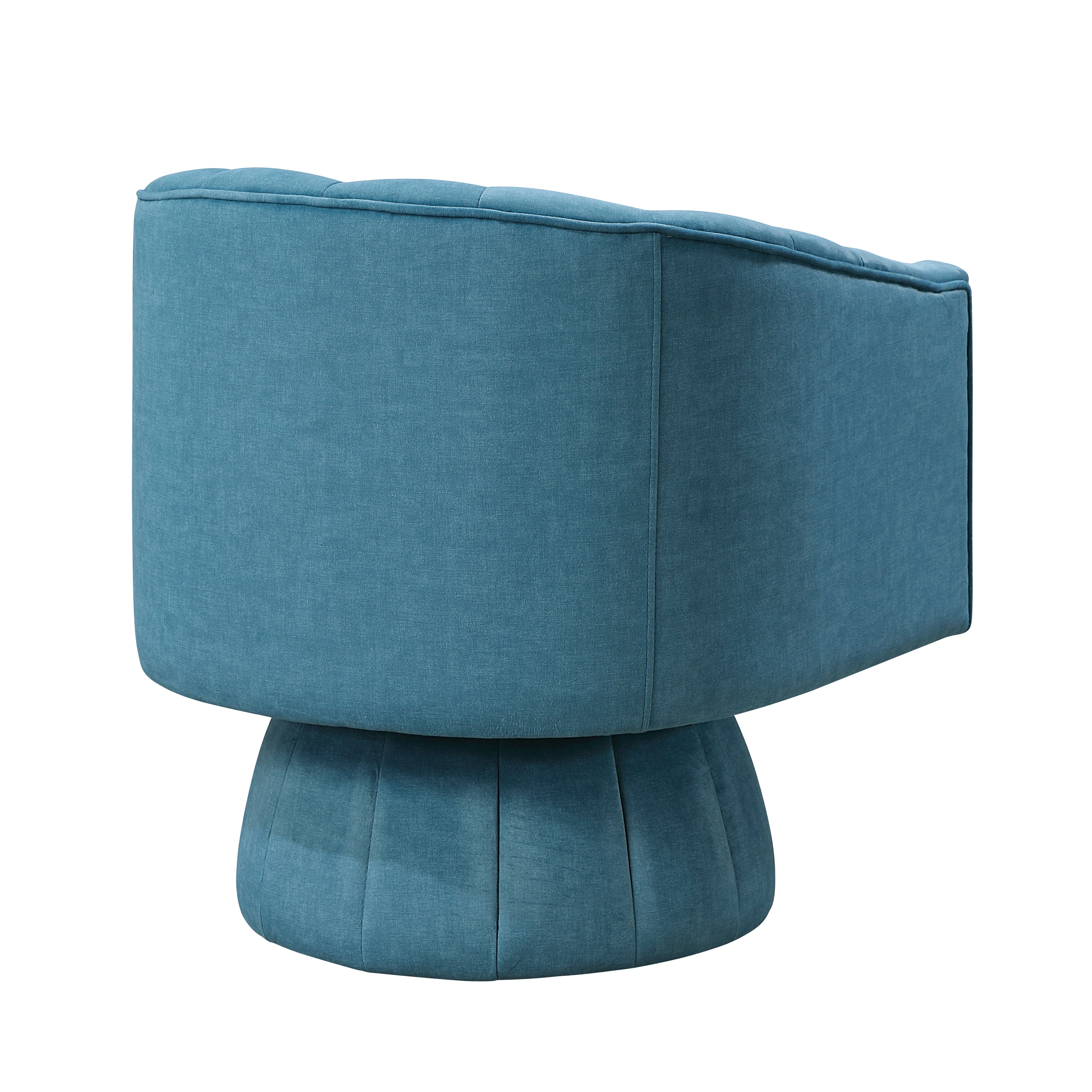 Dark Green Velvet Accent Chair Modern Luxury Living Room Furniture, 1pc Swivel Chair Comfortable Barrel Back