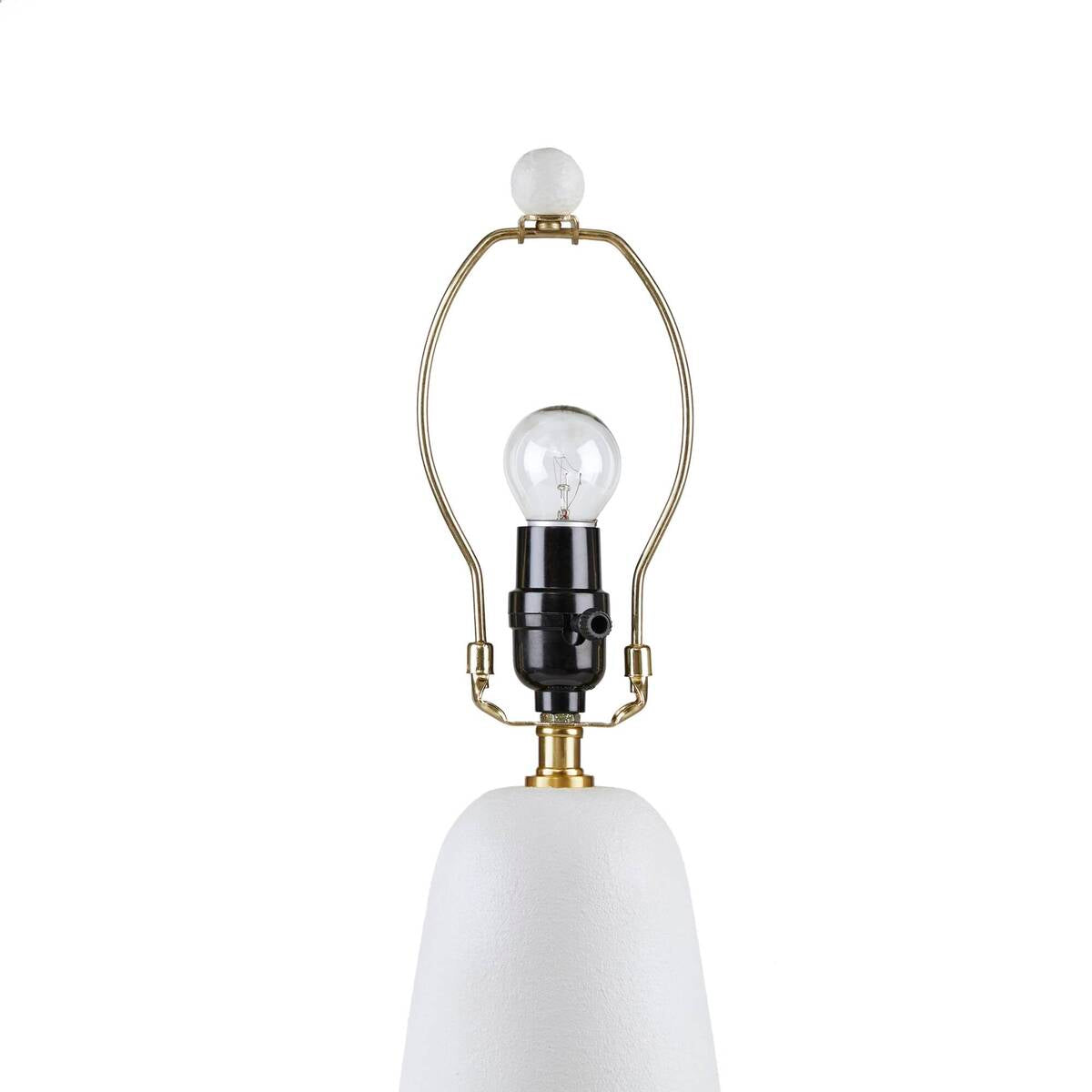 Ceramic Table Lamp with Fluted Fabric Shade