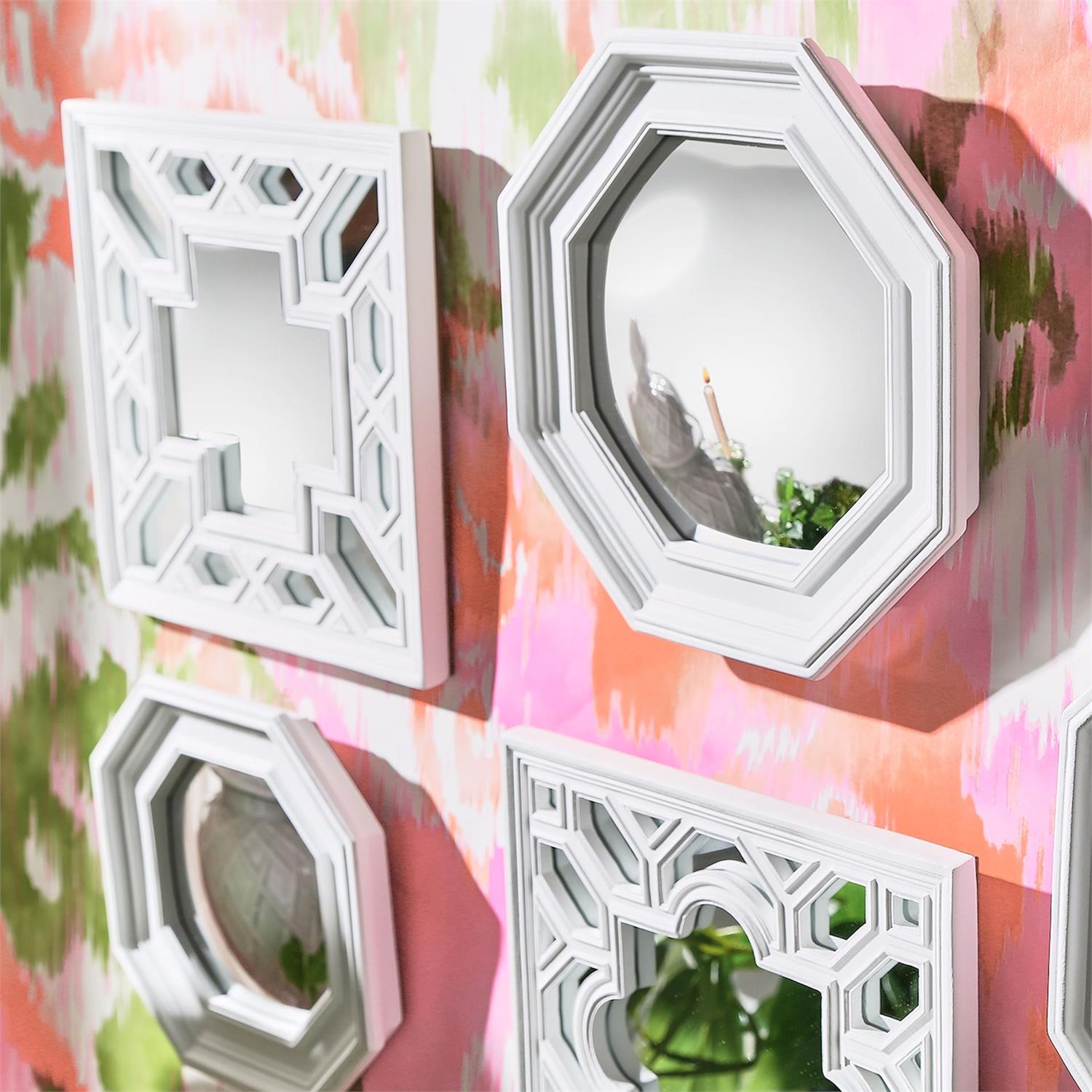 Geometric Design Mirrors, Set of 4