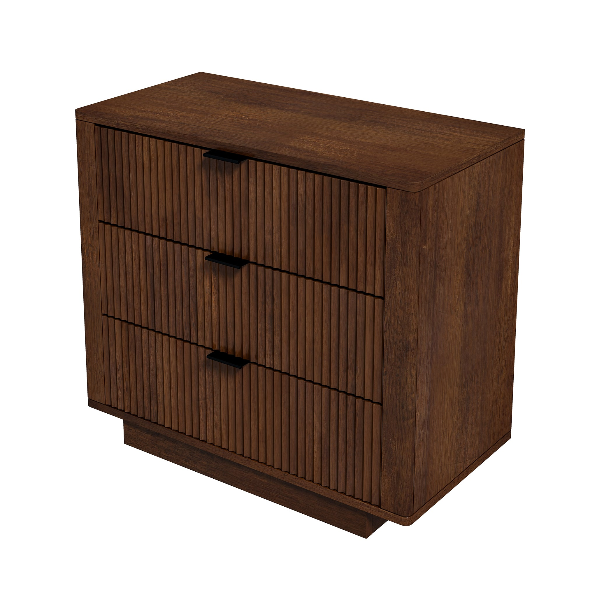 Castaway Nightstand with 3 Drawers and Decorative Knobs
