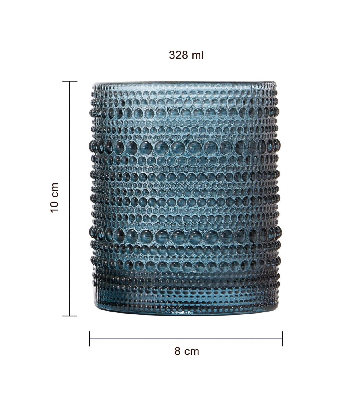 Blue Hobnail Tumblers Set of 6