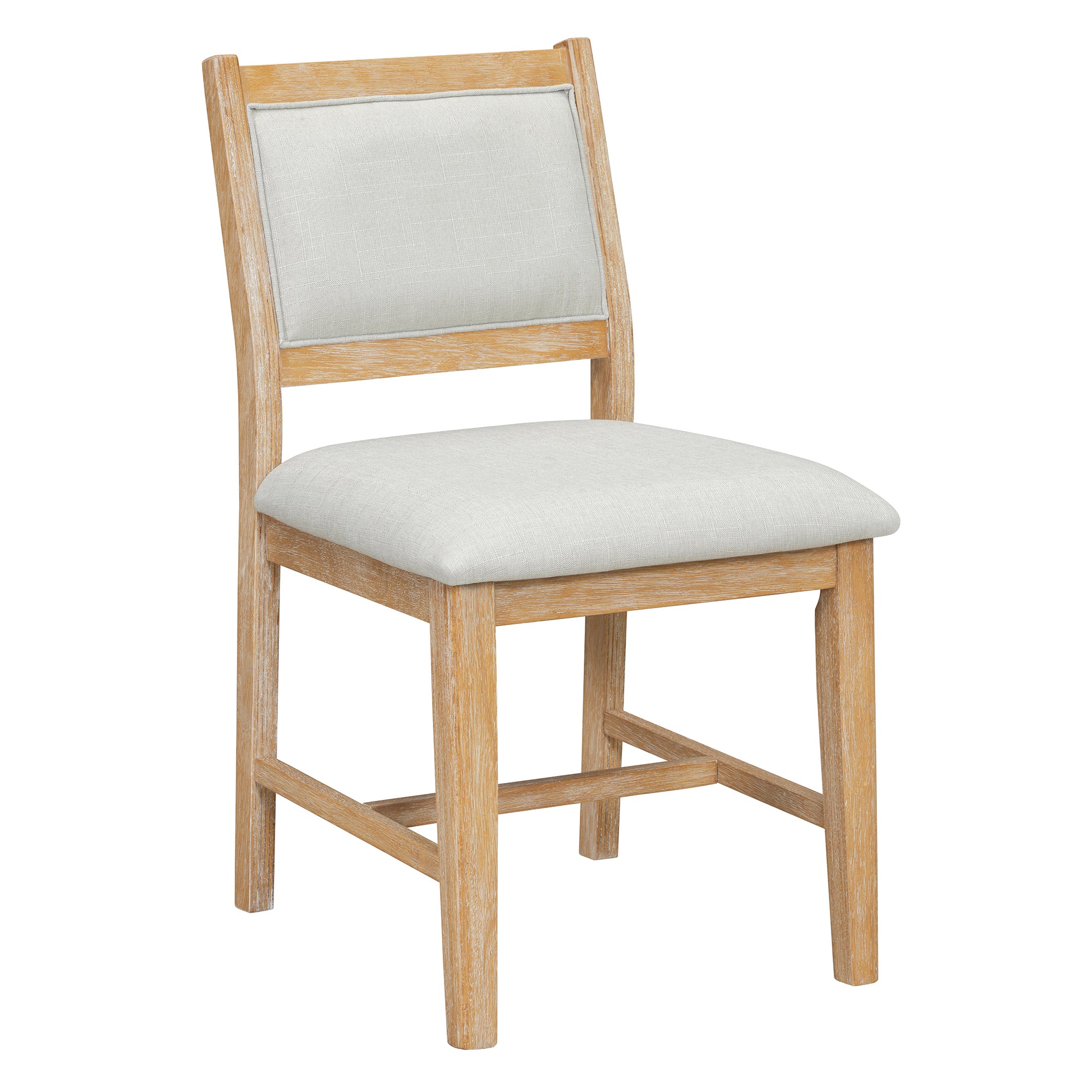 7-Piece Retro Dining Table Set with 6 Upholstered Chairs