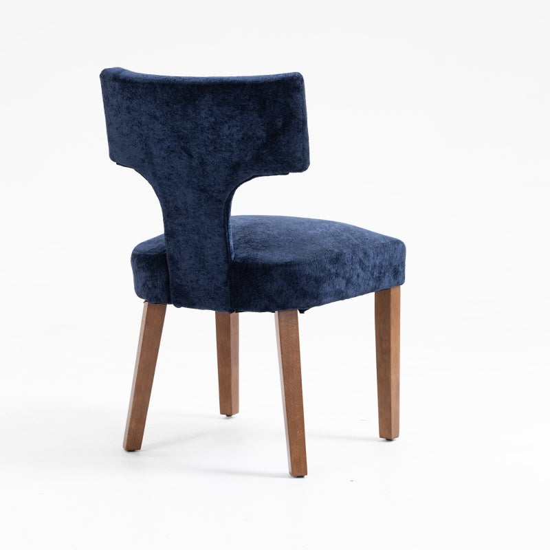 Upholstered T-Back Dining Chairs, Set of 2