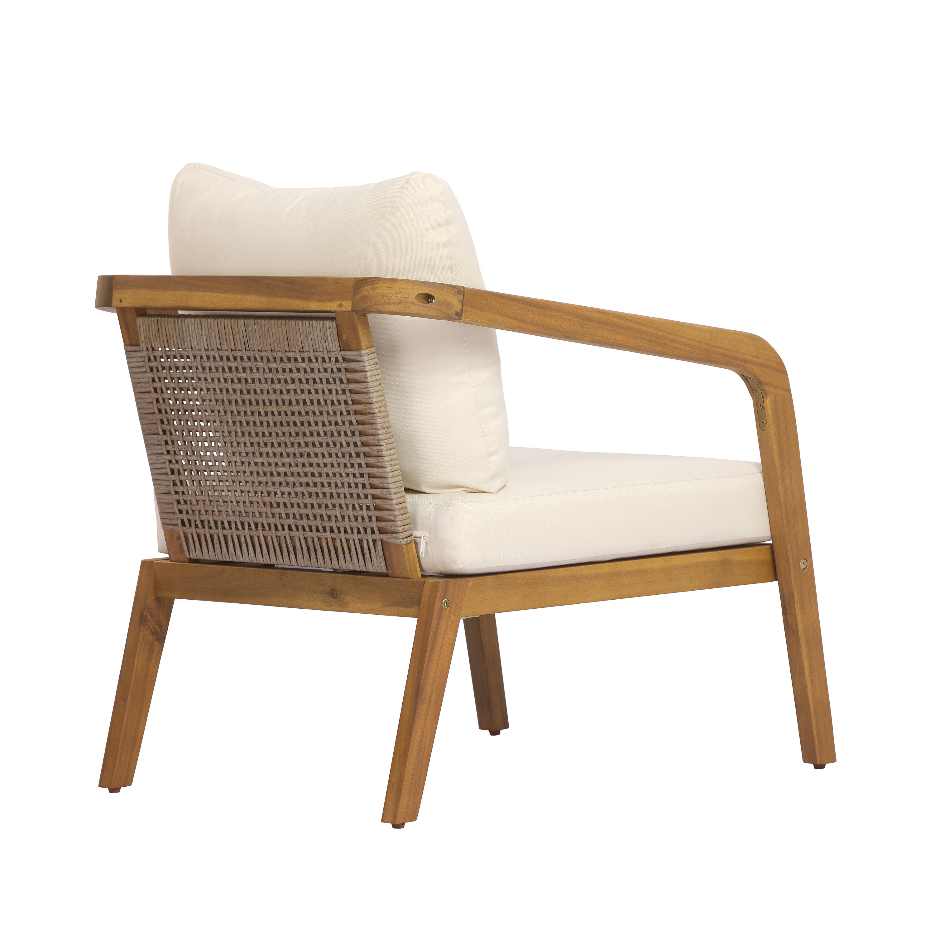Carlile Acacia Wood Outdoor Patio Club Chair, Set of 2