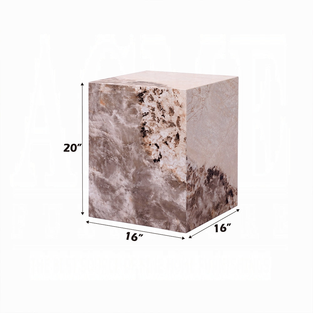 Stone Finish End Table