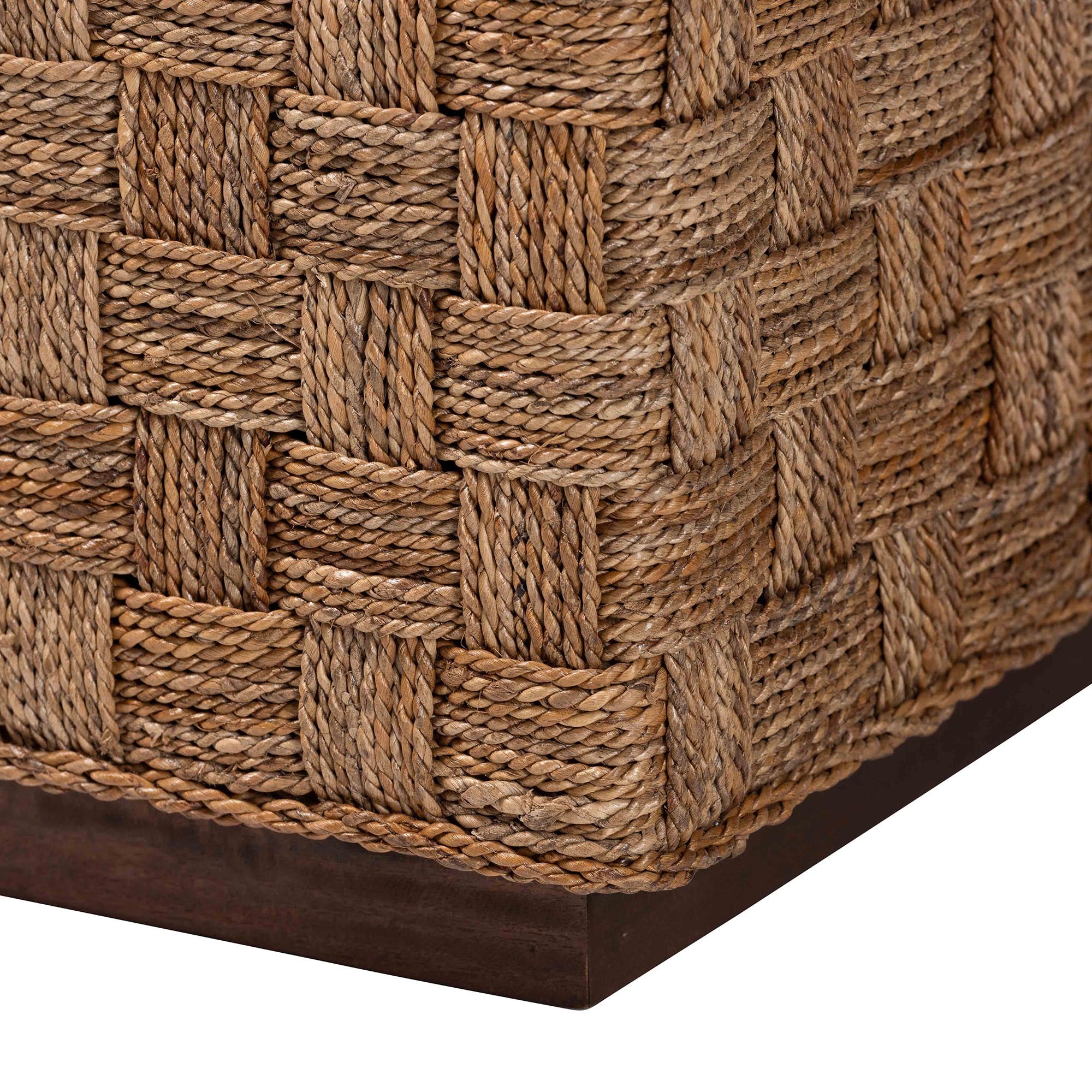 Bohemian Natural Seagrass End Table