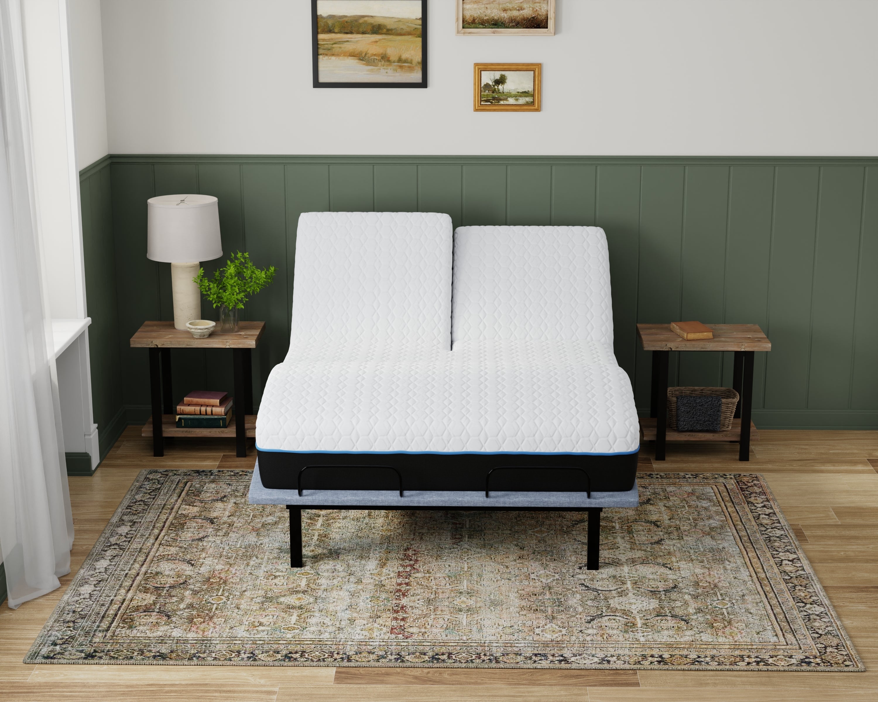 BedTech Copper Lux 12" Split Top Soft Memory Foam Mattress With Phase Change Cooling Fabric
