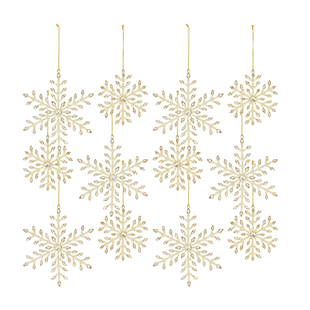 Gold-Beaded-Metal-Snowflake-Ornament-(set-of-12)-Gold-Ornaments
