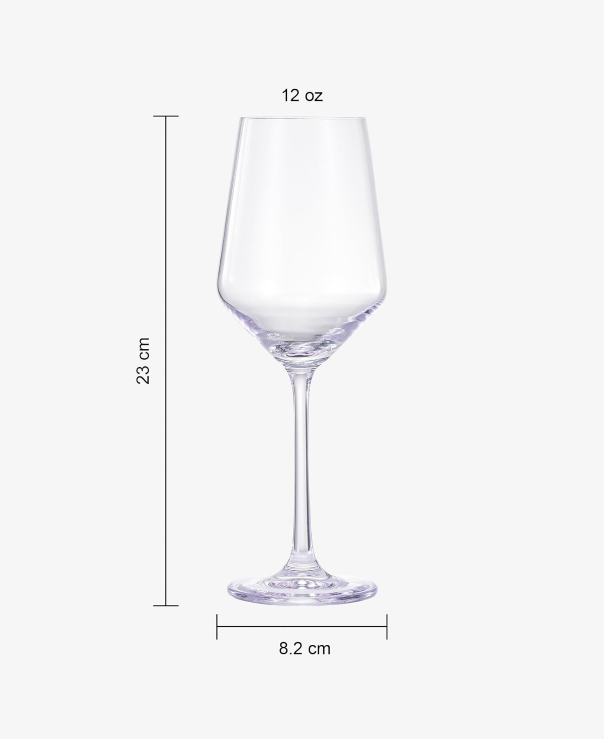 Lavender Colored Crystal Wine Glasses Set of 2