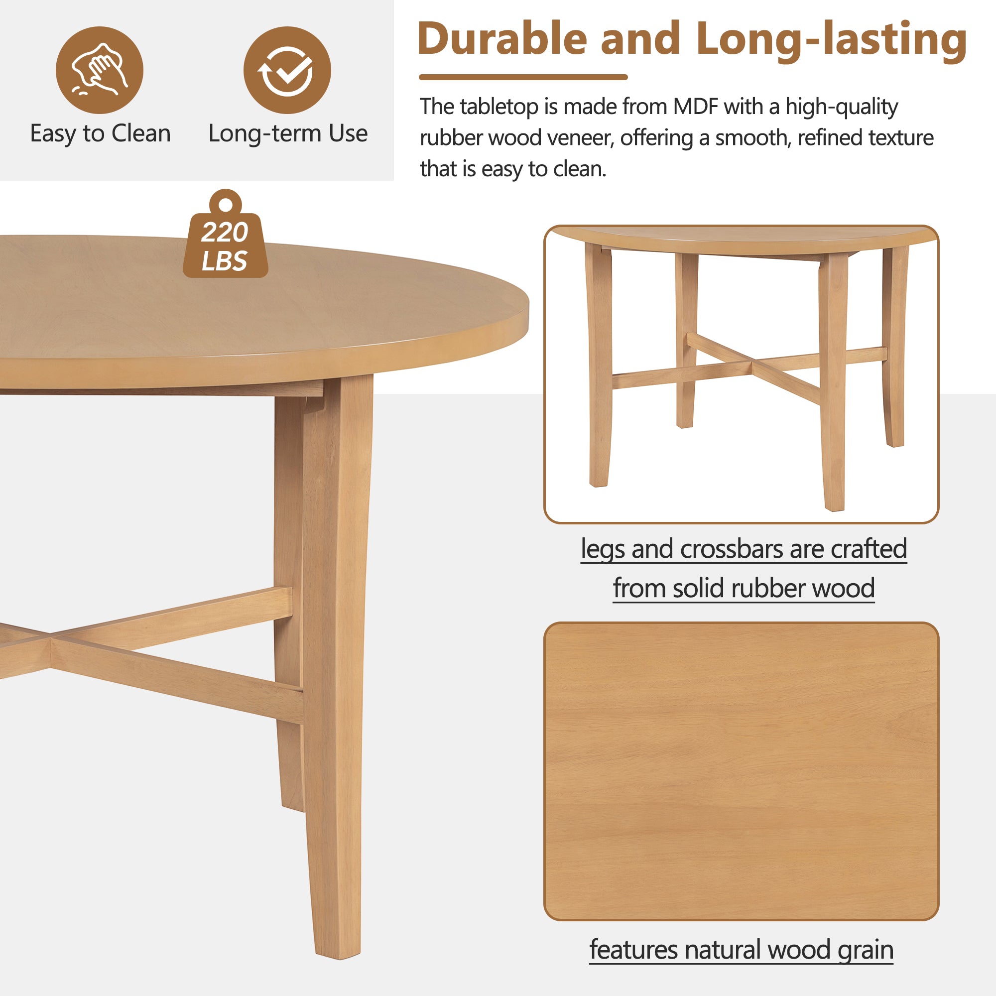 5-Piece Farmhouse Dining Set