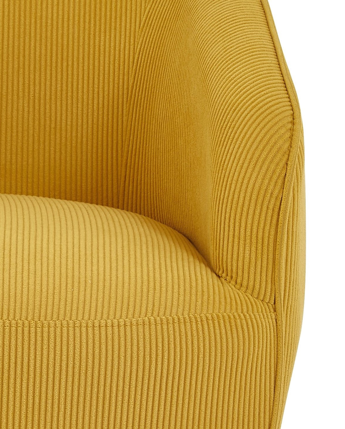 Corduroy Accent Chair with Gold Metal Legs