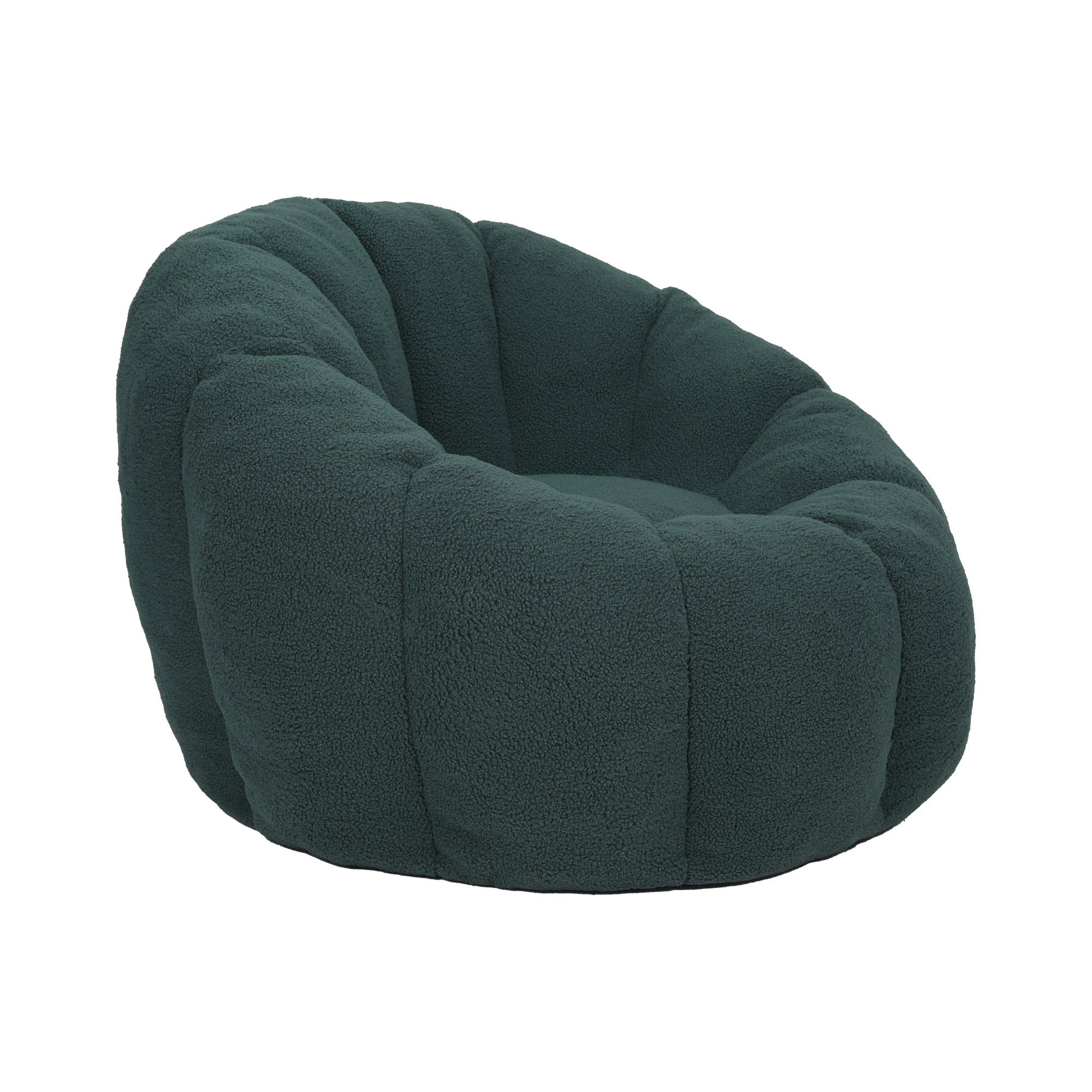 Plush Faux Fur Bean Bag Chair with Armrests
