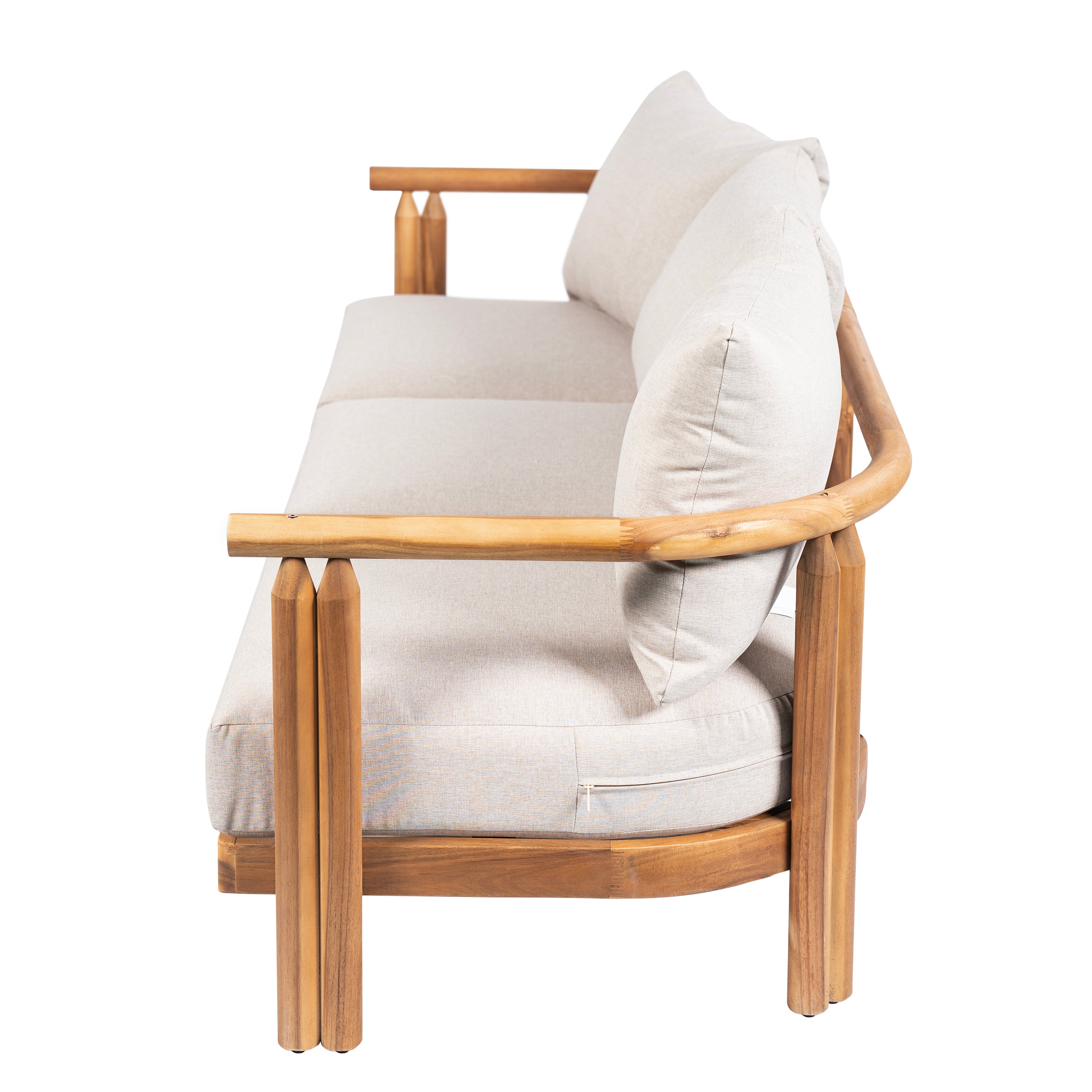 Cove Outdoor Acacia Wood 3pcs Chat Set