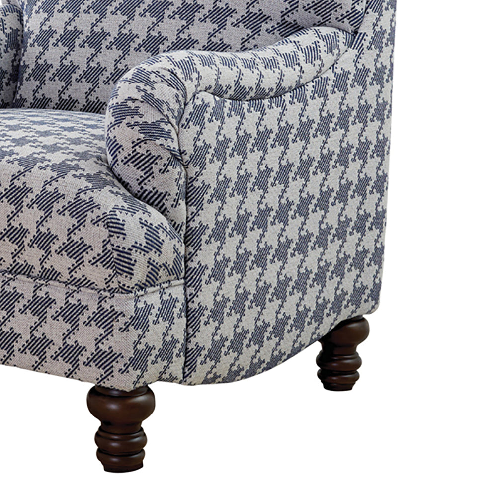 Danforth Houndstooth Upholstered High Backrest Accent Chair