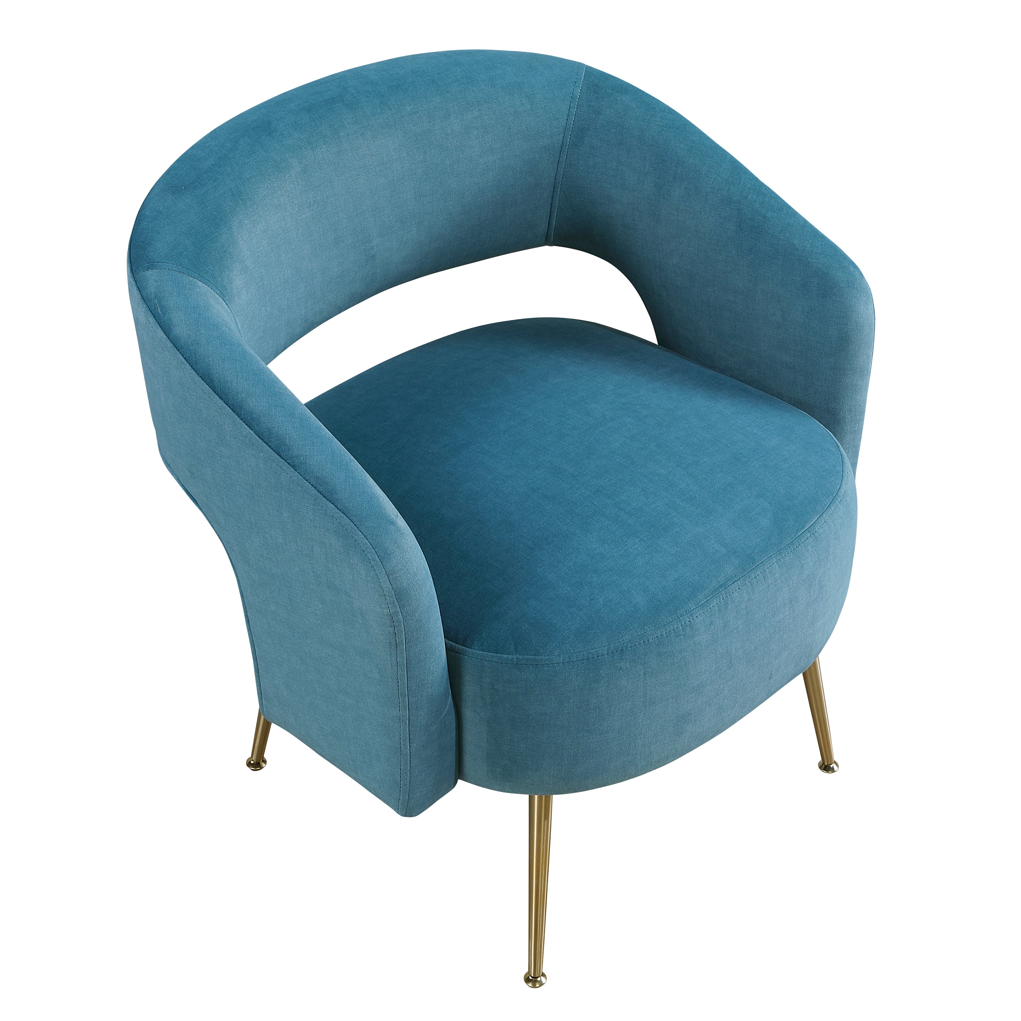 Modern Dark Green Soft Velvet Accent Chair Plush Foam Comfort Upholstery Gold Finish Legs Luxurious Living Room Furniture 1pc