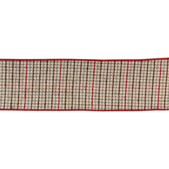4" Houndstooth Plaid Polyester Ribbon