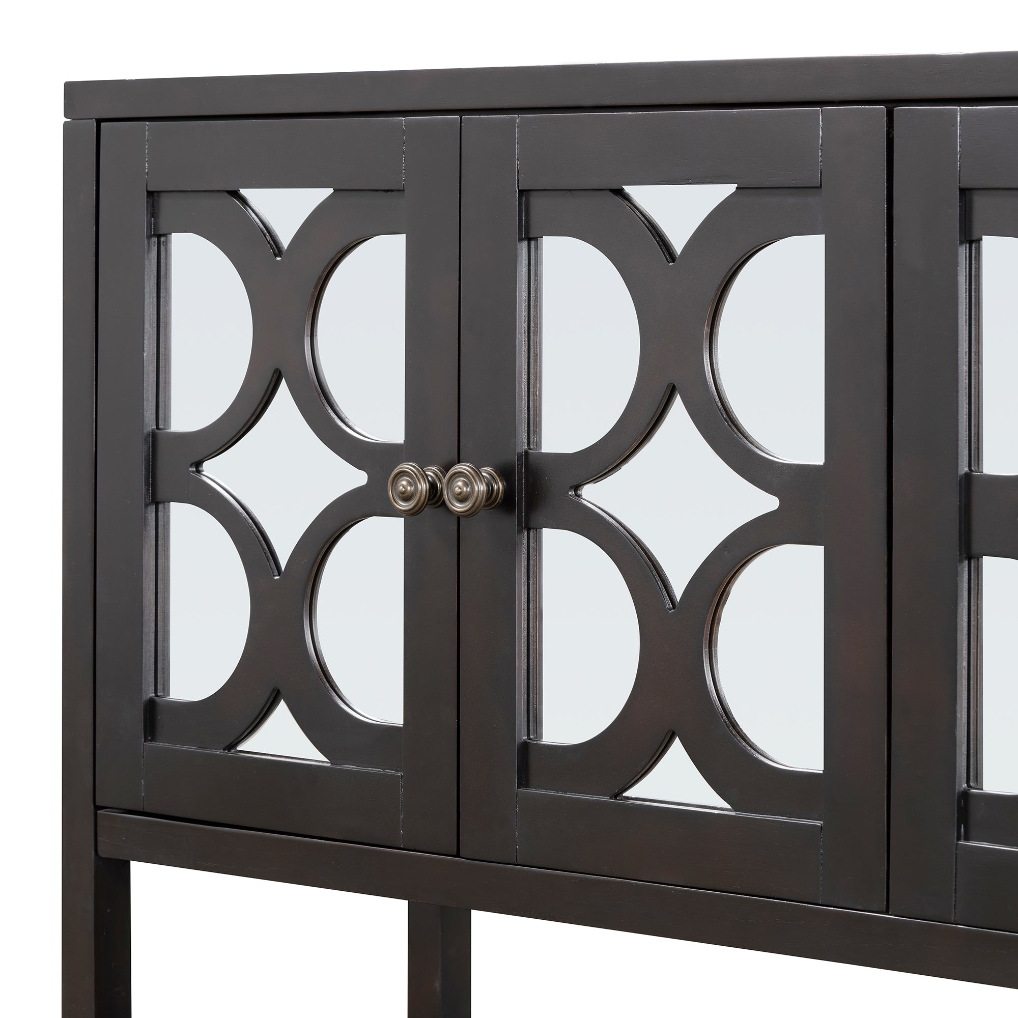 Mirrored Door Console Table
