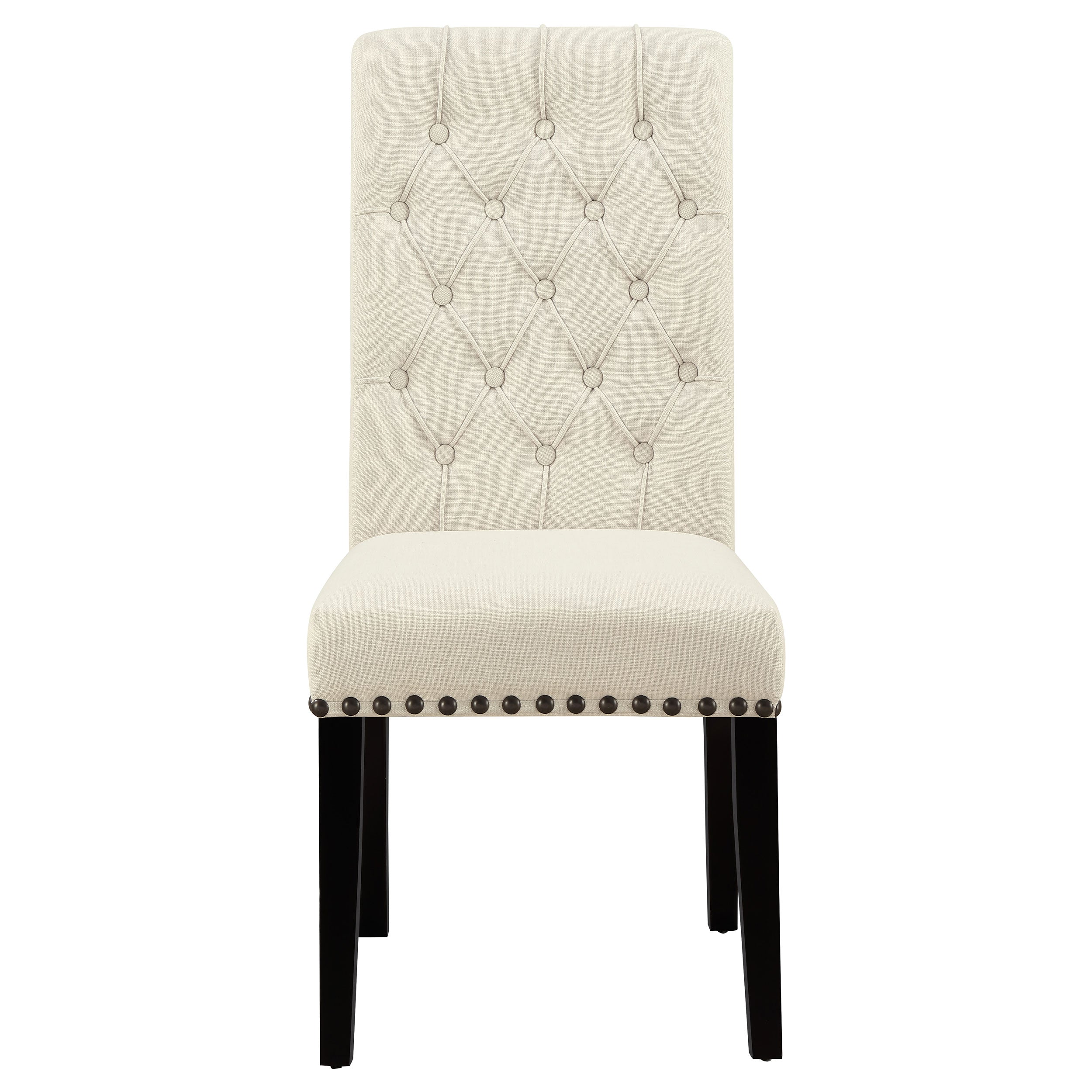 Sonja Cream Dining Set with Tufted Upholstered Dining Chairs