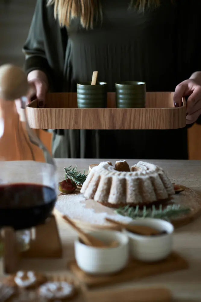 Hanna Tray with Handles Wood