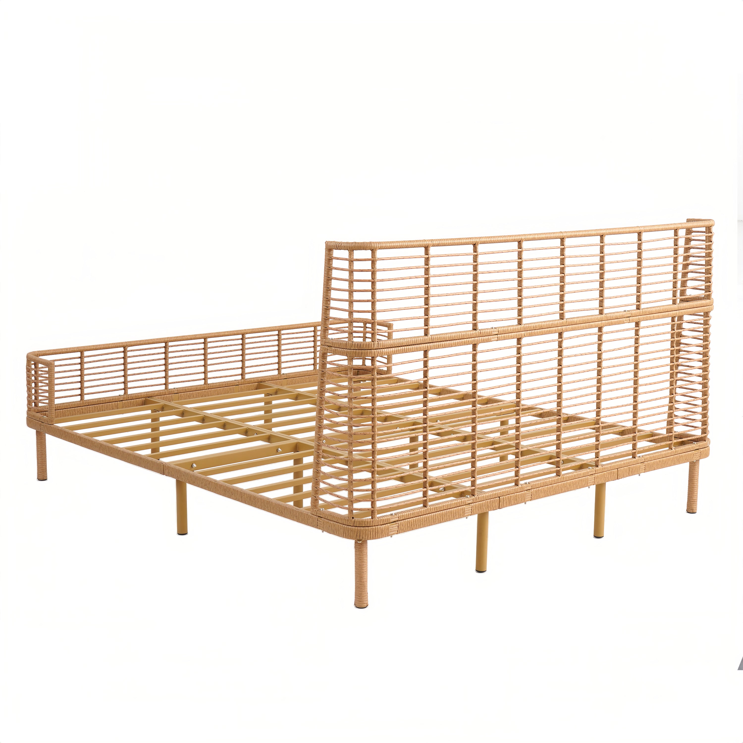 Wingback Rattan Bed