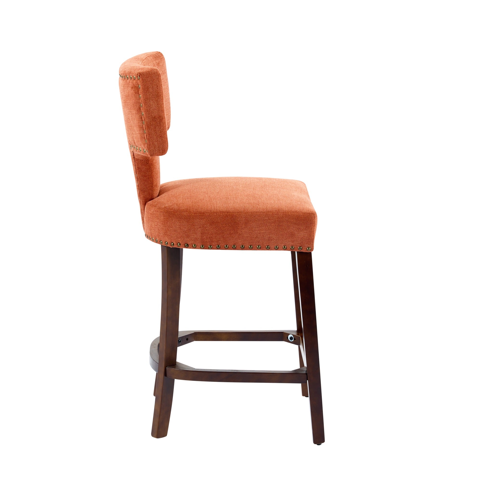 Upholstered T-Back Counter Height Bar Stools, Set of 2