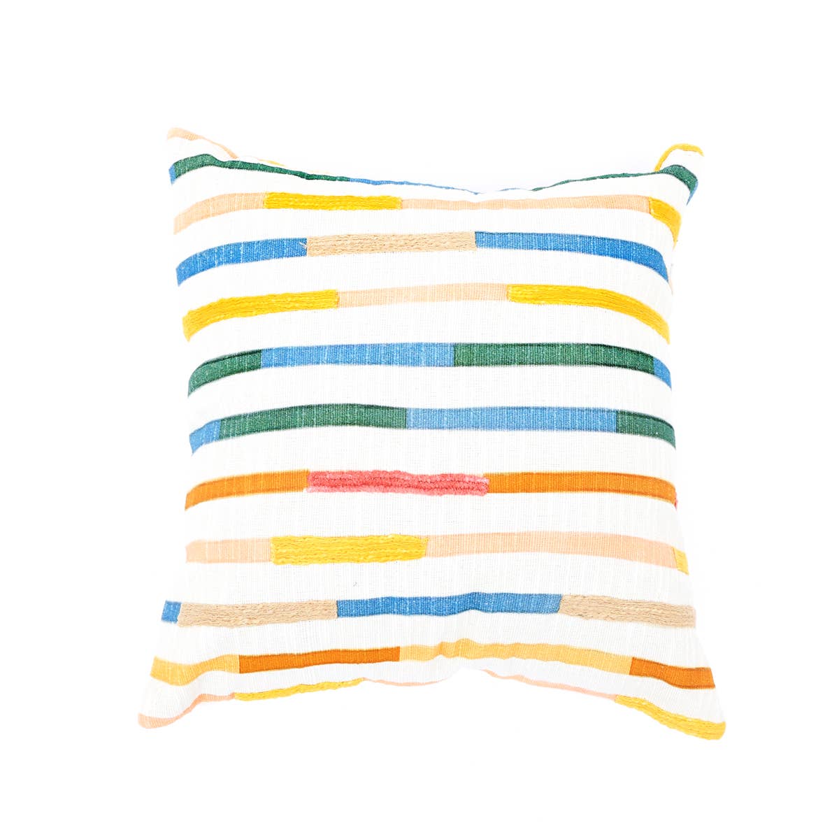 Mod Lines Printed & Embroidered Pillow
