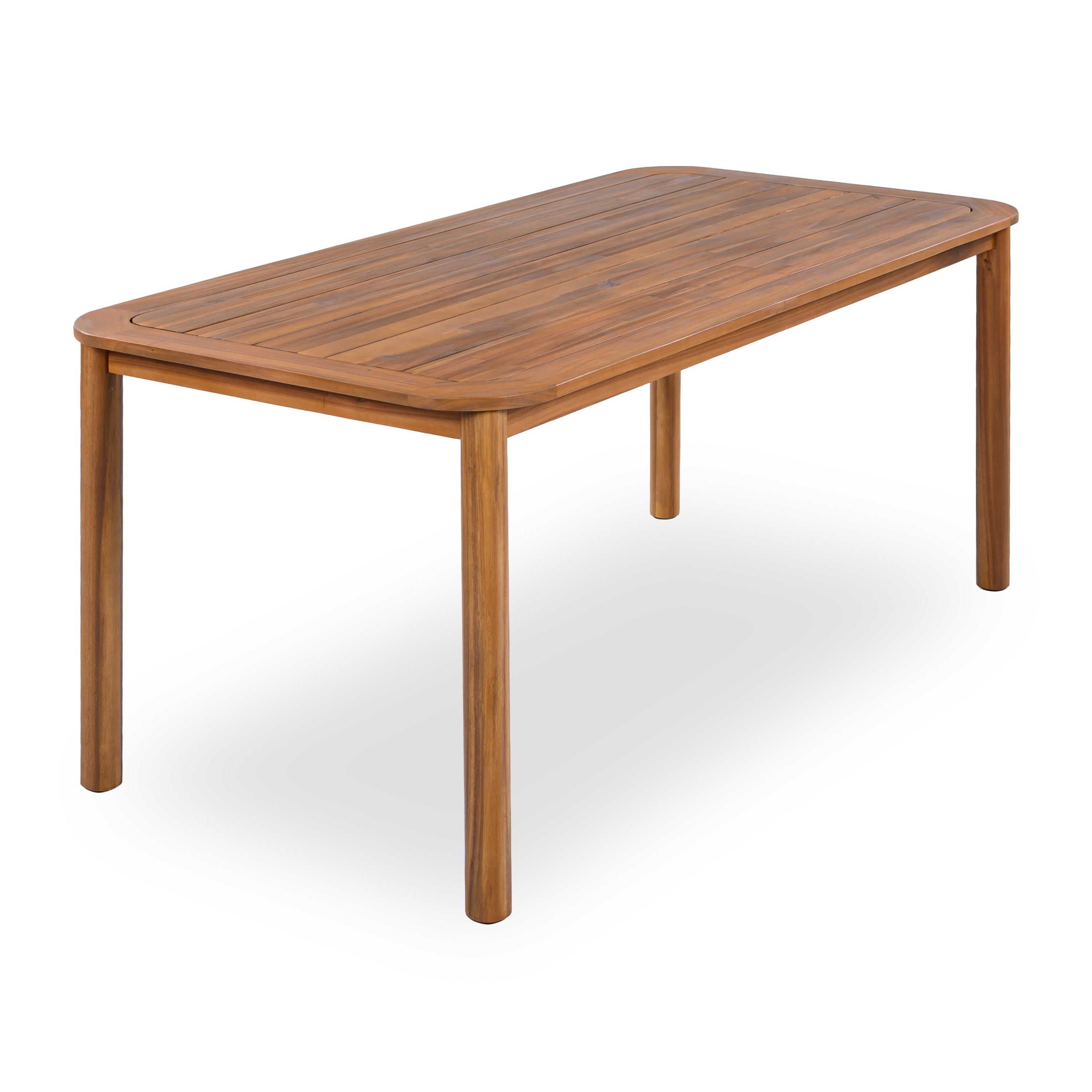Modern 6-Person Acacia Wood Dining Table