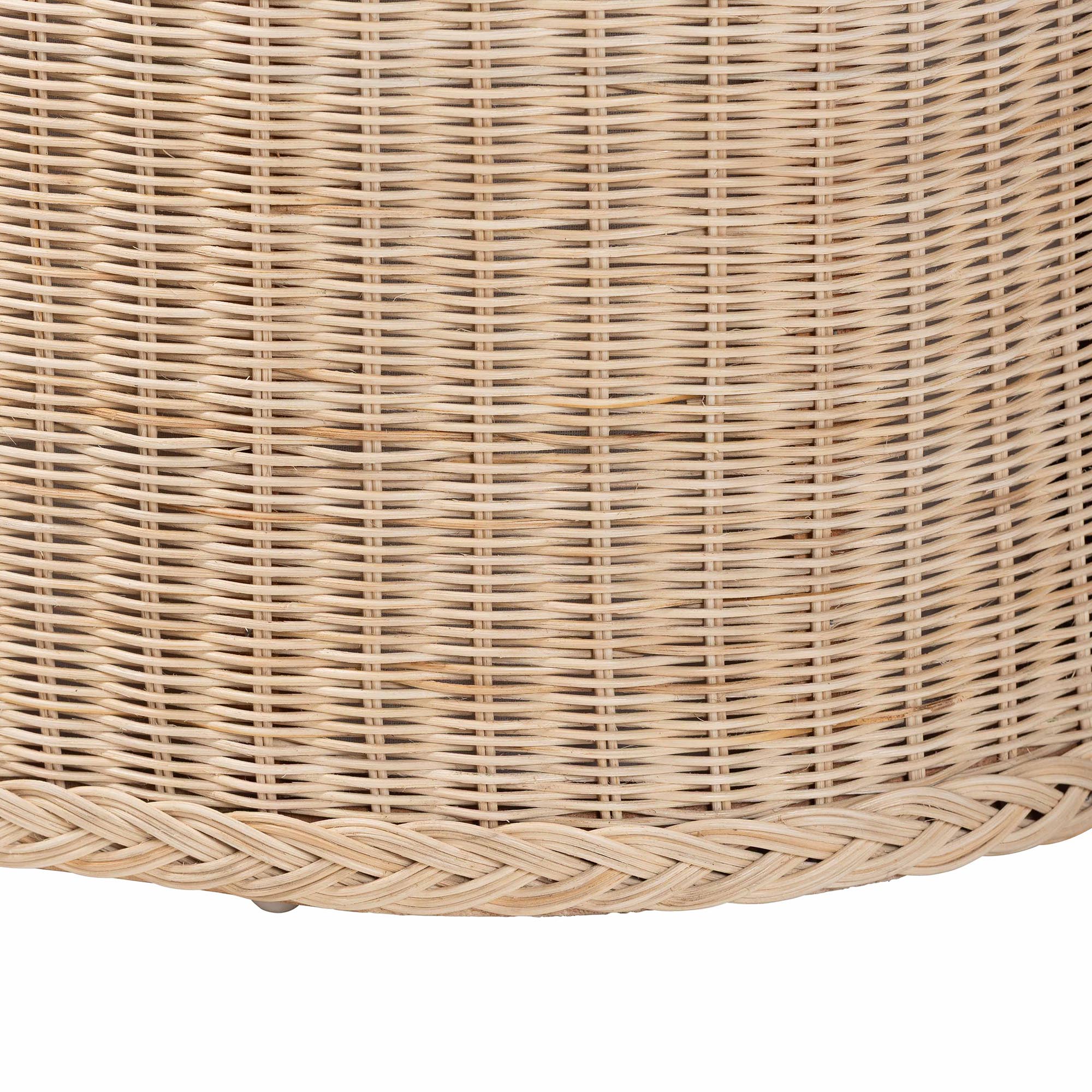 Barid Braided Natural Rattan Storage Bench