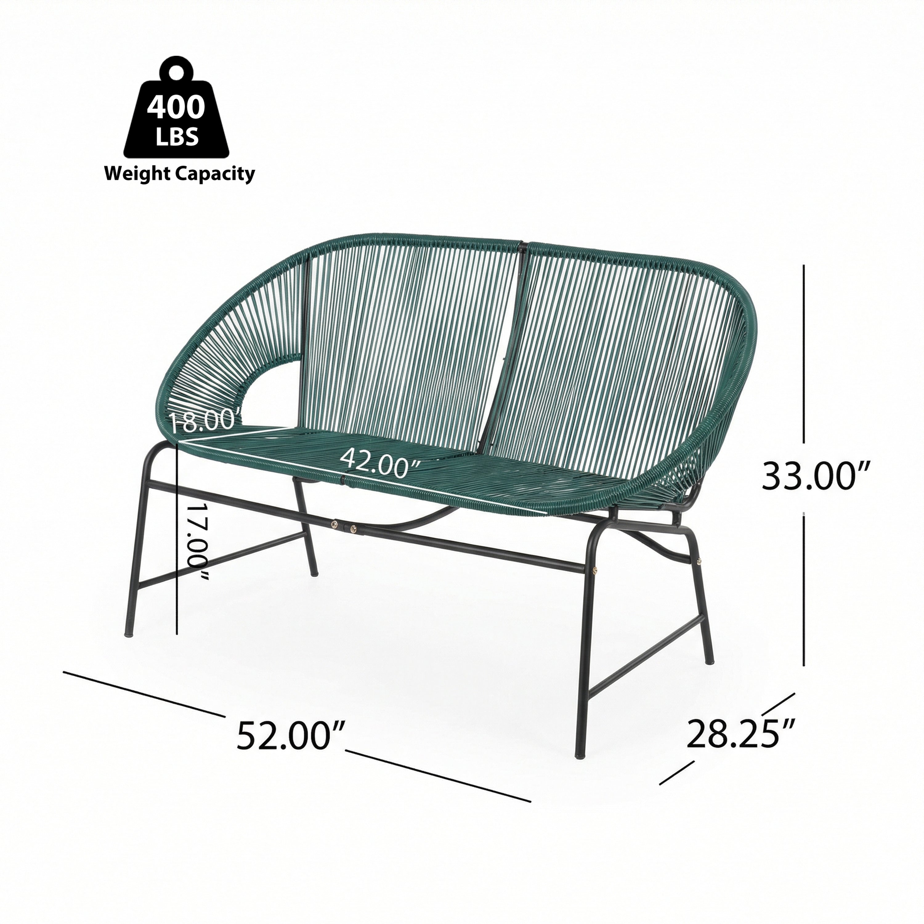 Nusa Outdoor Patio Wicker Loveseat