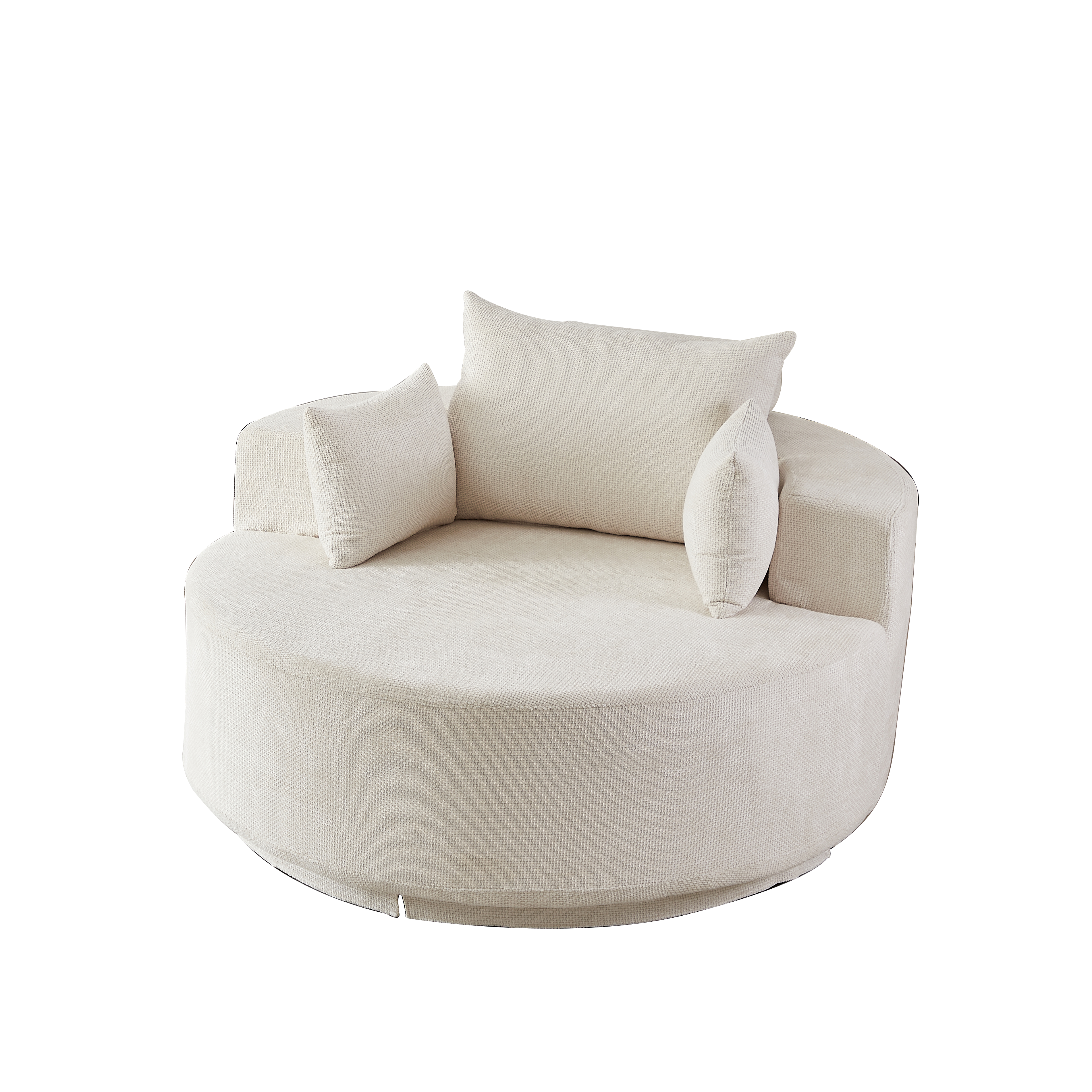 Oversized Chenille Swivel Lounge Chair