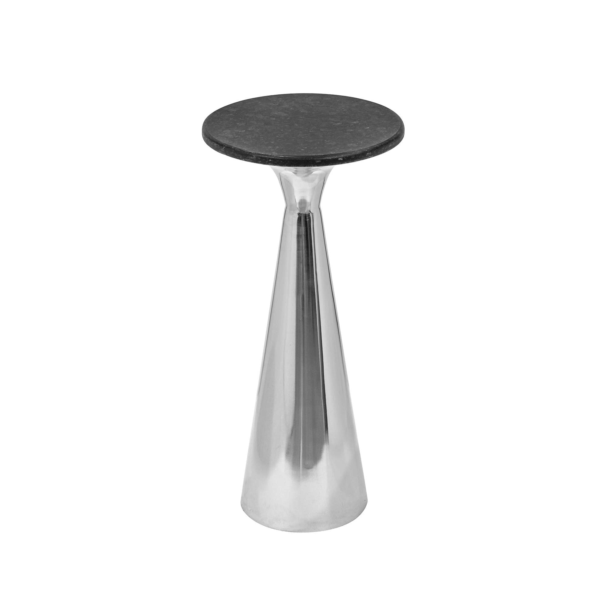 Modern Side Table with Black Marble Top