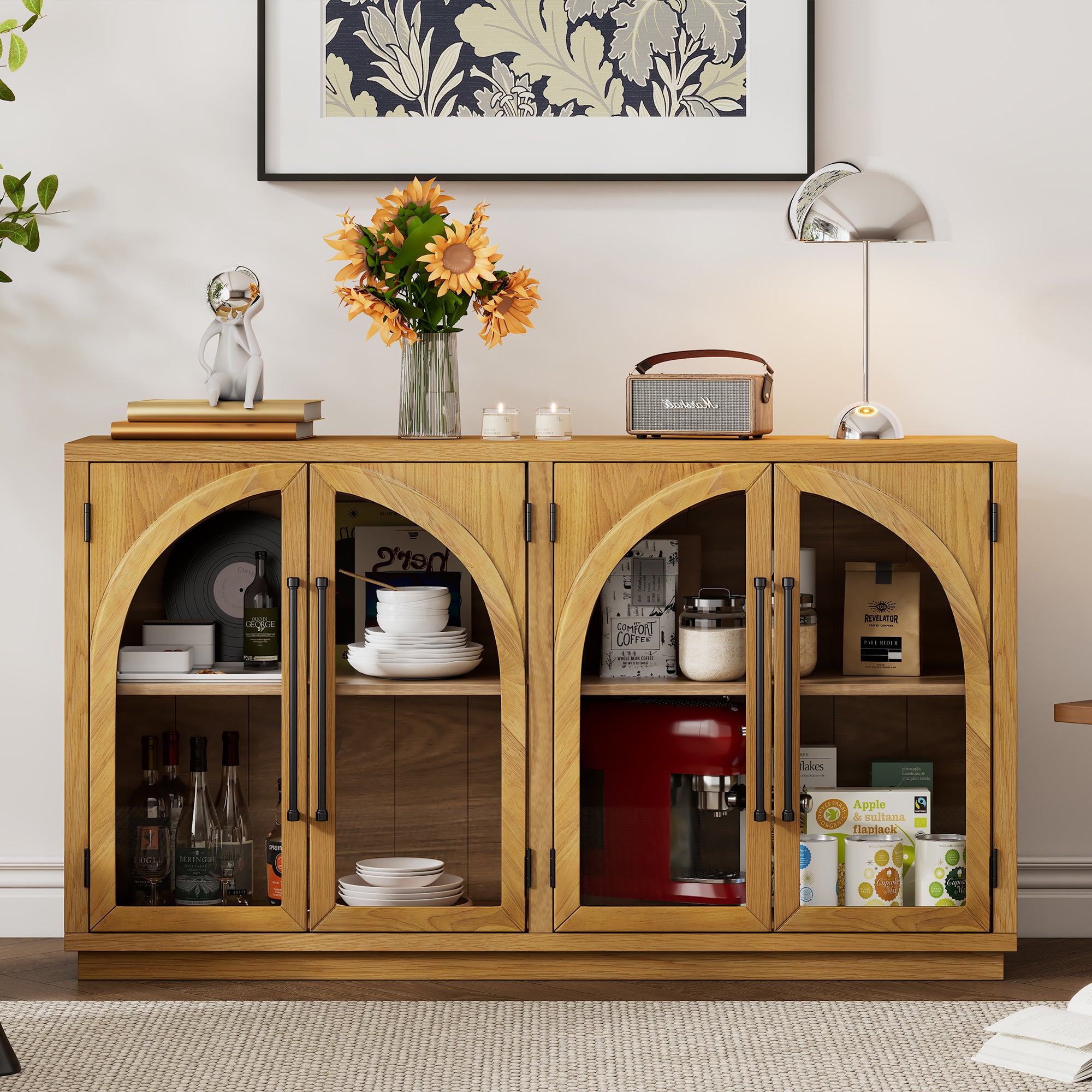 4-Door Large Storage Sideboard
