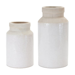 Two Tone Stoneware Vase (set of 2)