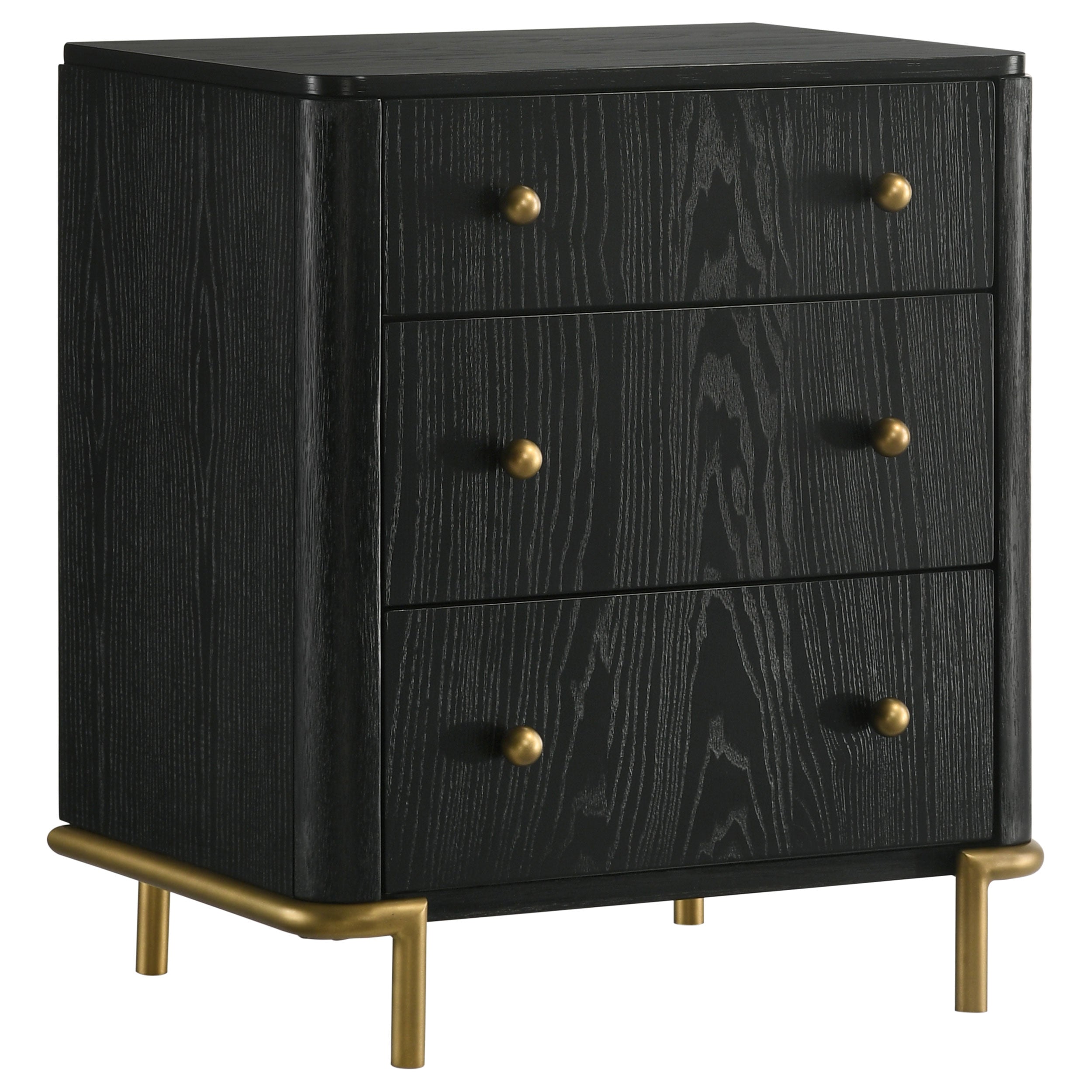 Anser Black and Natural 4-piece Bedroom Set